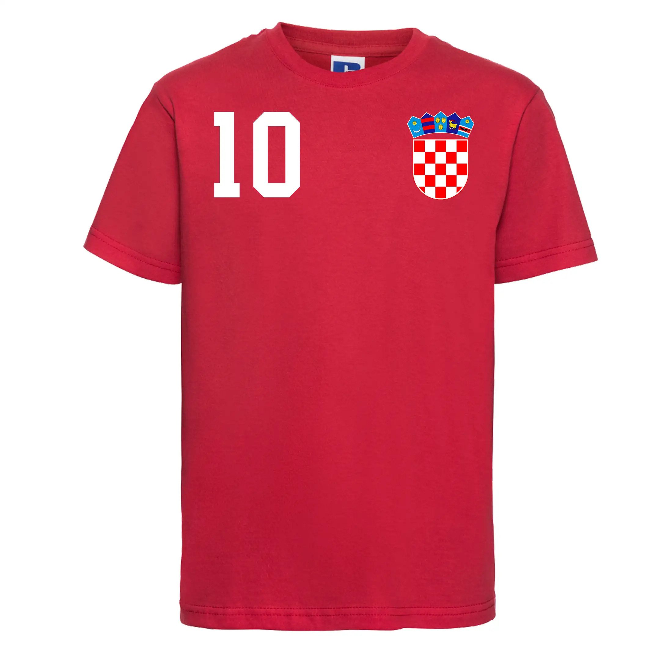 Youth Designz T-Shirt Kroatien Kinder T-Shirt im Fußball Trikot Look mit trendigem Motiv