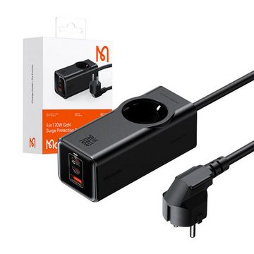 mcdodo Steckdosenleiste GaN CH-4620 EU 70W, 2x USB-C, 1x USB (schwarz) Steckdosenleiste