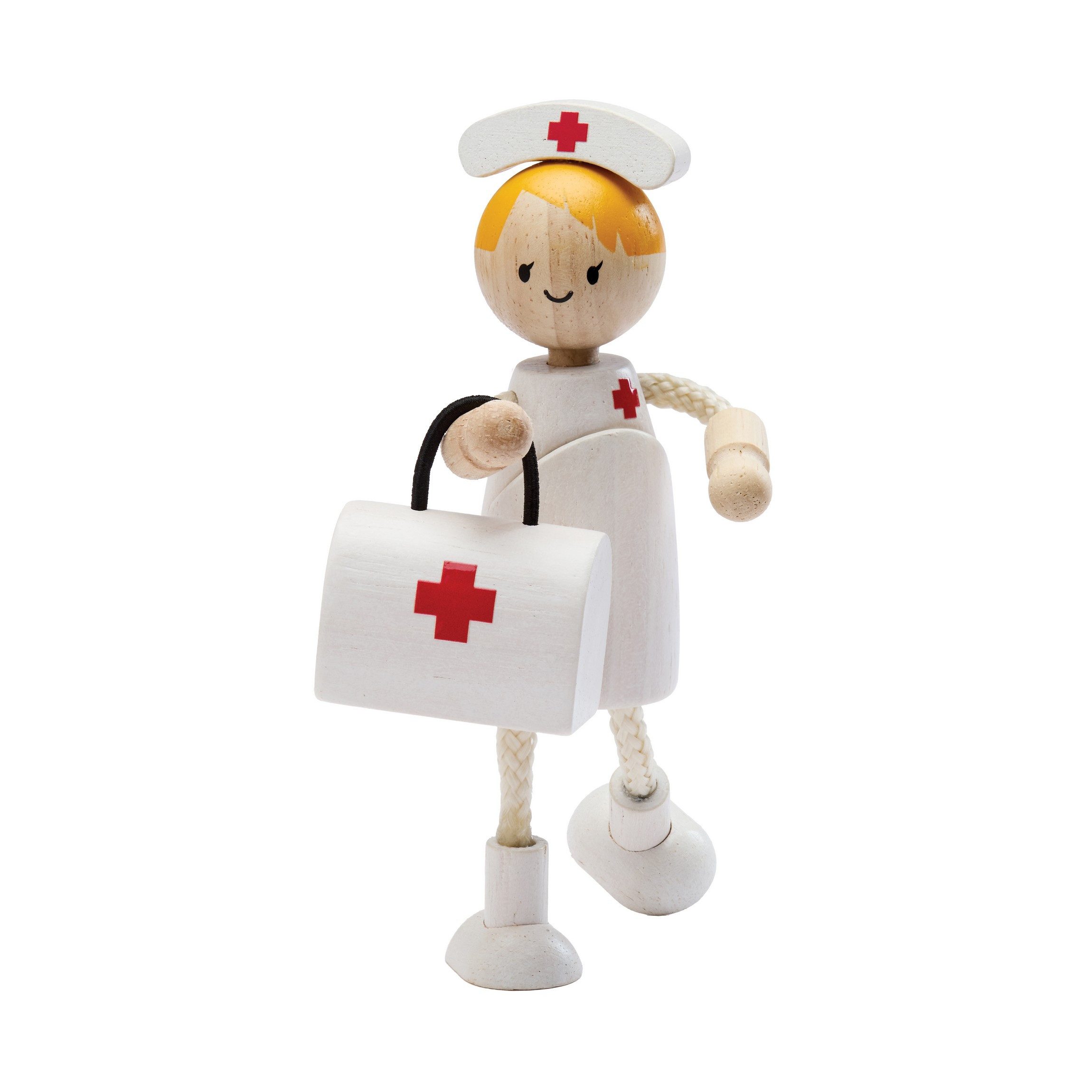 Plantoys Biegepuppe PlanToys- Krankenpflegerin-Puppe Puppenhaus18,8x7,5x9,5 cm - 3y+