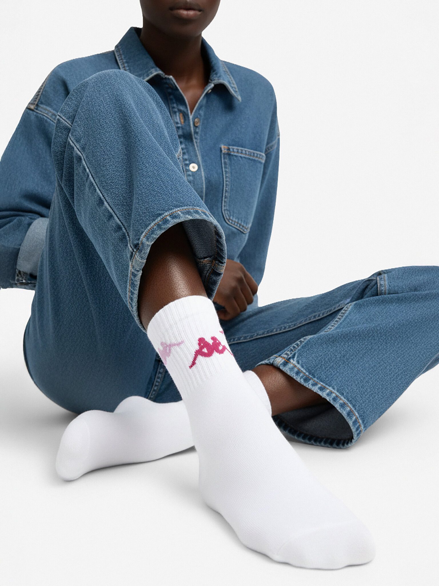 Kappa Basicsocken Kappa Damen lange Socken Weiß, Pink KAPPA-CEO_KR_KAPPA_001_W_AW25 (3-P