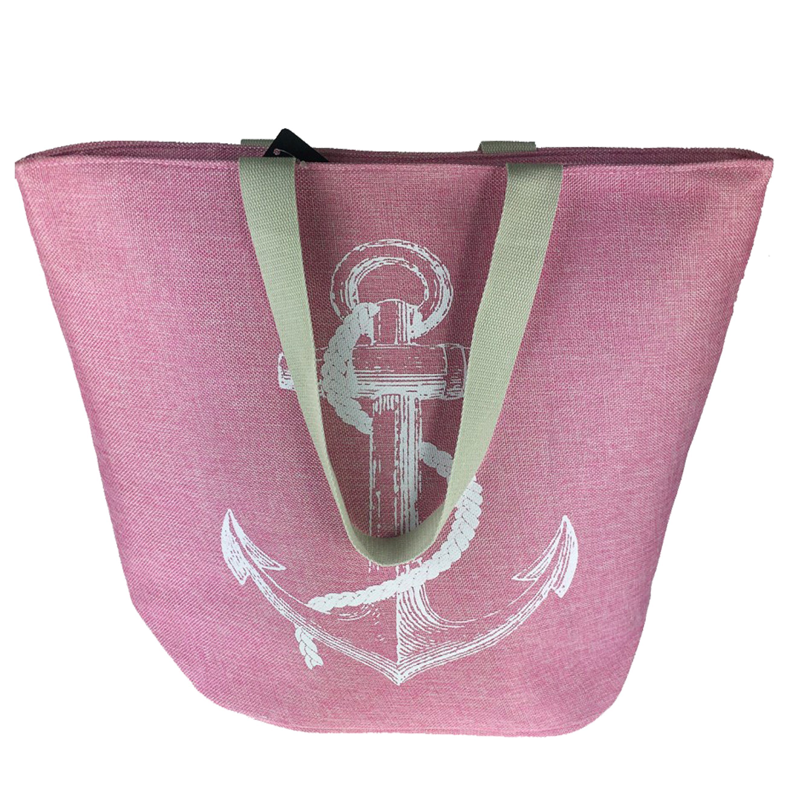 BambiniWelt by Rafael K. XL-Strandtasche Strandtasche mit Reißverschluss Beachbag Shopper Schultertasche