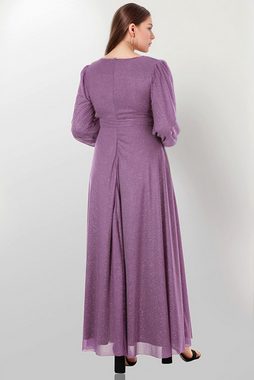 Modabout Abendkleid Langes Maxikleid Hochzeitskleid Für Damen - NELB1000D9534LİL (1-tlg)