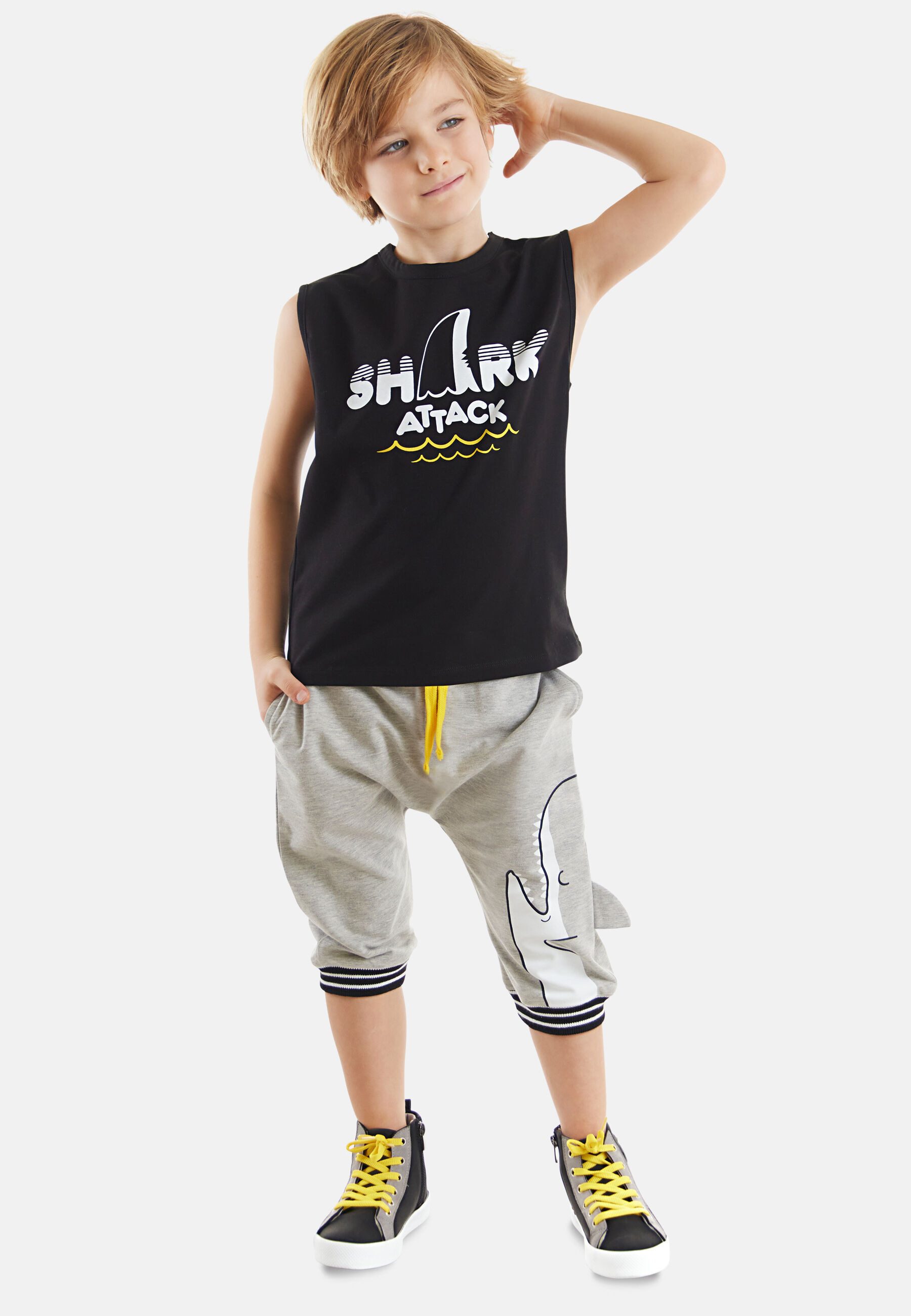 Denokids Hausanzug T-Shirt & Caprihose Set (2 tlg)