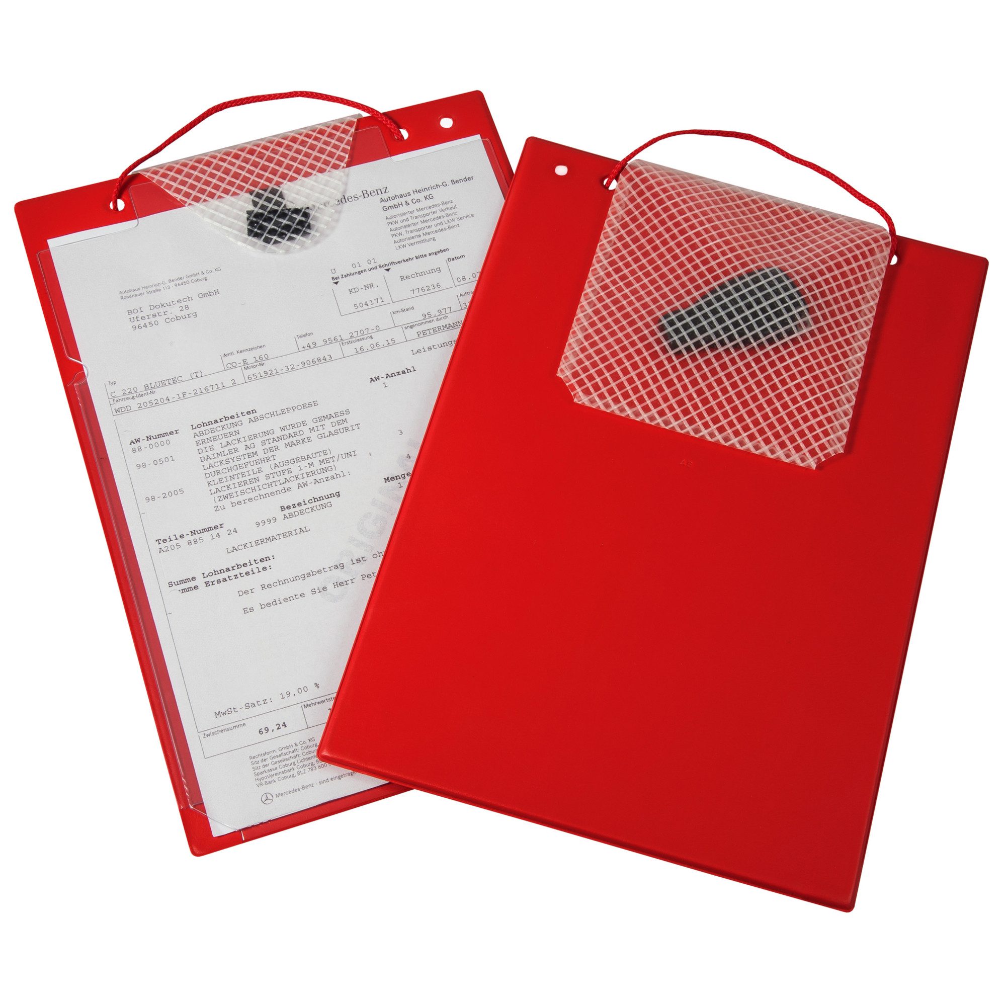 Schreibmappe Auftragstasche Turbo 9015-00396 A4 rot 10 Stück