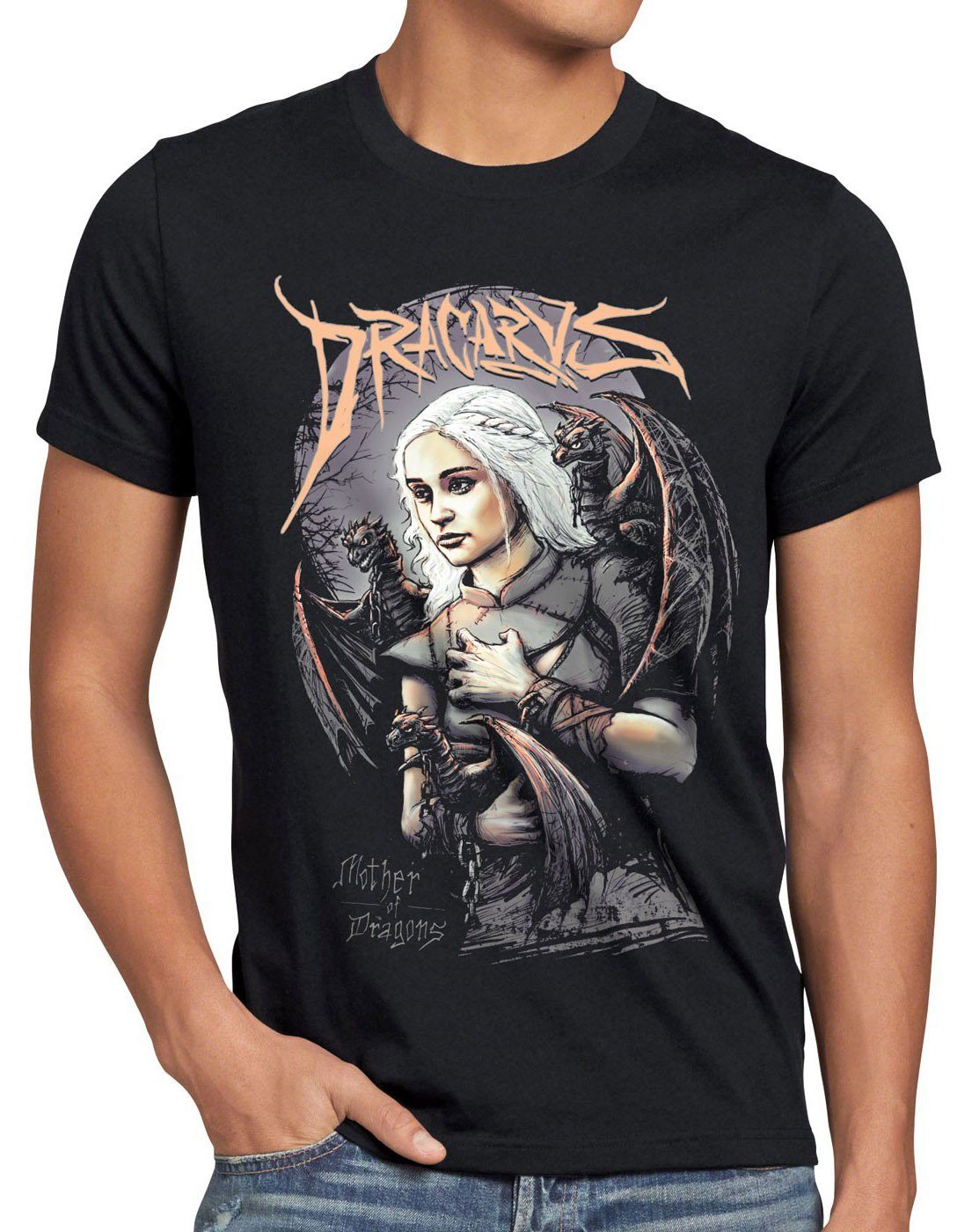 style3 game T-Shirt Herren daenerys Drachen thrones der of targaryen Mutter Print-Shirt Dracarys