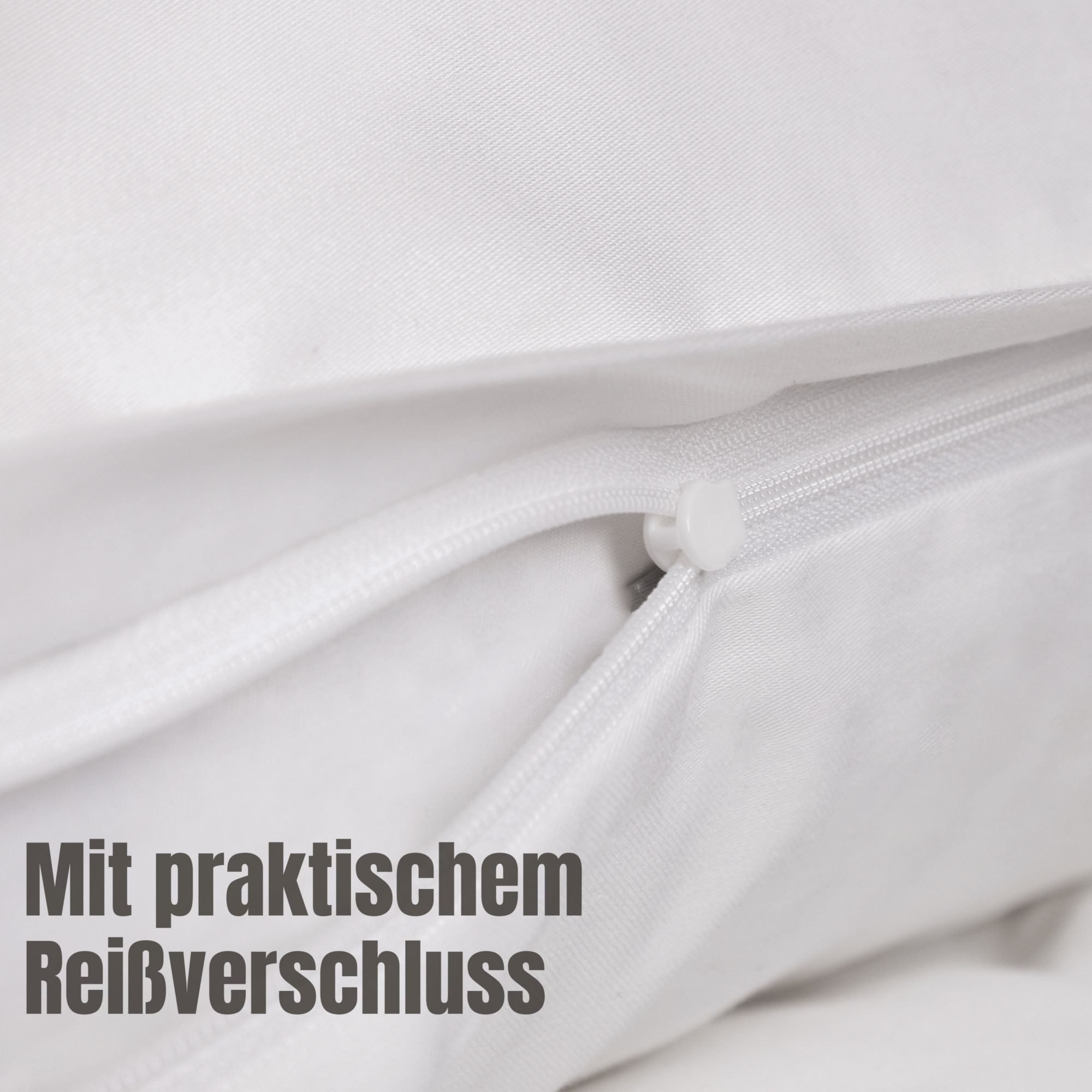SCHÖNER WOHNEN-Kollektion Bettwäsche PLAIN Satin Bettwäsche, Baumwolle, 1 teilig, 200 x 200 cm in Weiss