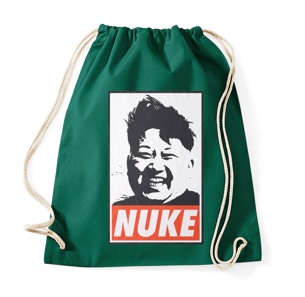 Blondie & Brownie Turnbeutel Nuke Beutel Turnbeutel Satire Portrait Print Statement Fan Tasche (Einzelartikel, Einzelartikel), Nuke Beutel Satire Print Statement Turnbeutel