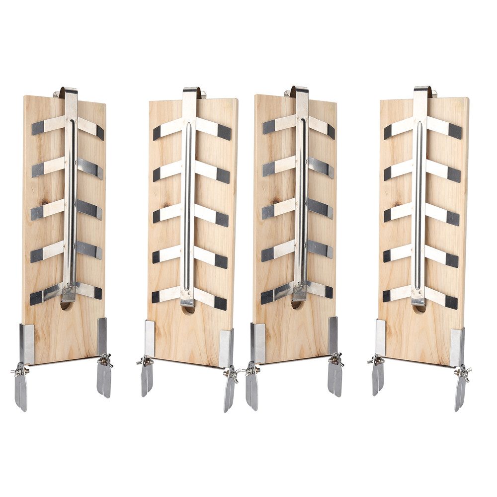 Räucherbrett Flammlachsbrett Flammlachs 4er Set Räucherbrett Flammlachshalter