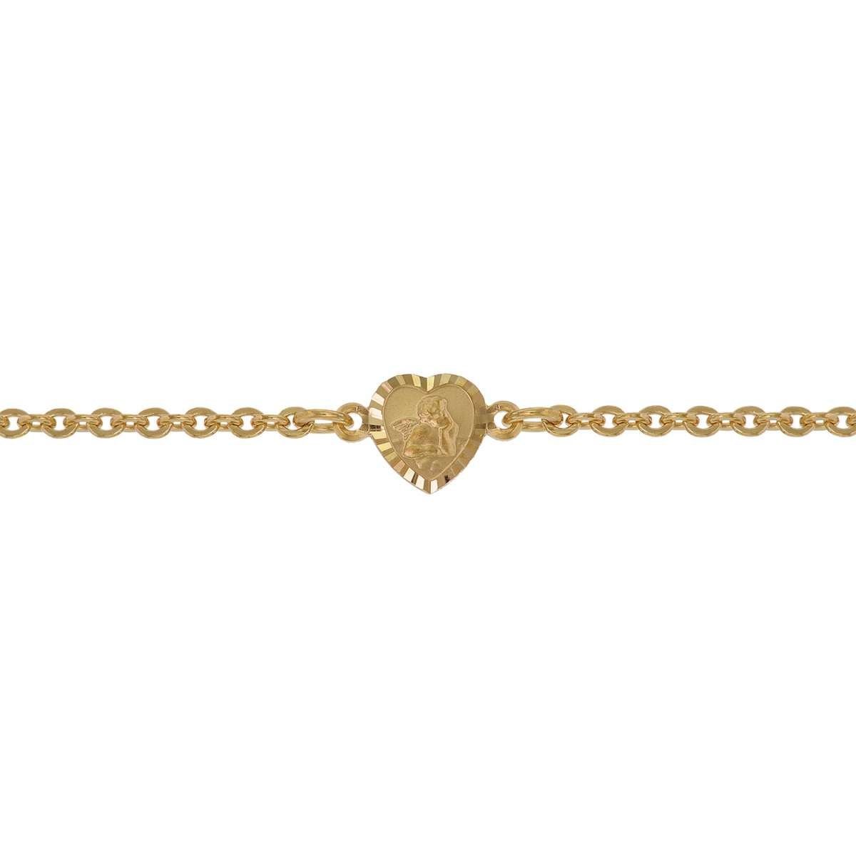14 Gold/8 mit trendor für Kt Babys Engel-Plakette 333 cm Gliederarmband