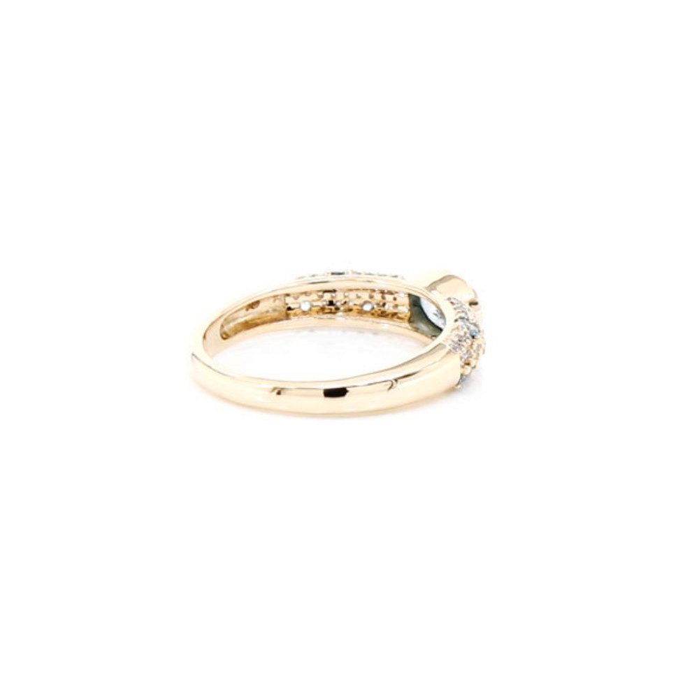 Cavill Goldring Cavill Damenring, 1,58 ct Zirkon, 9K Gelbgold, ovaler Schliff (1-tlg)