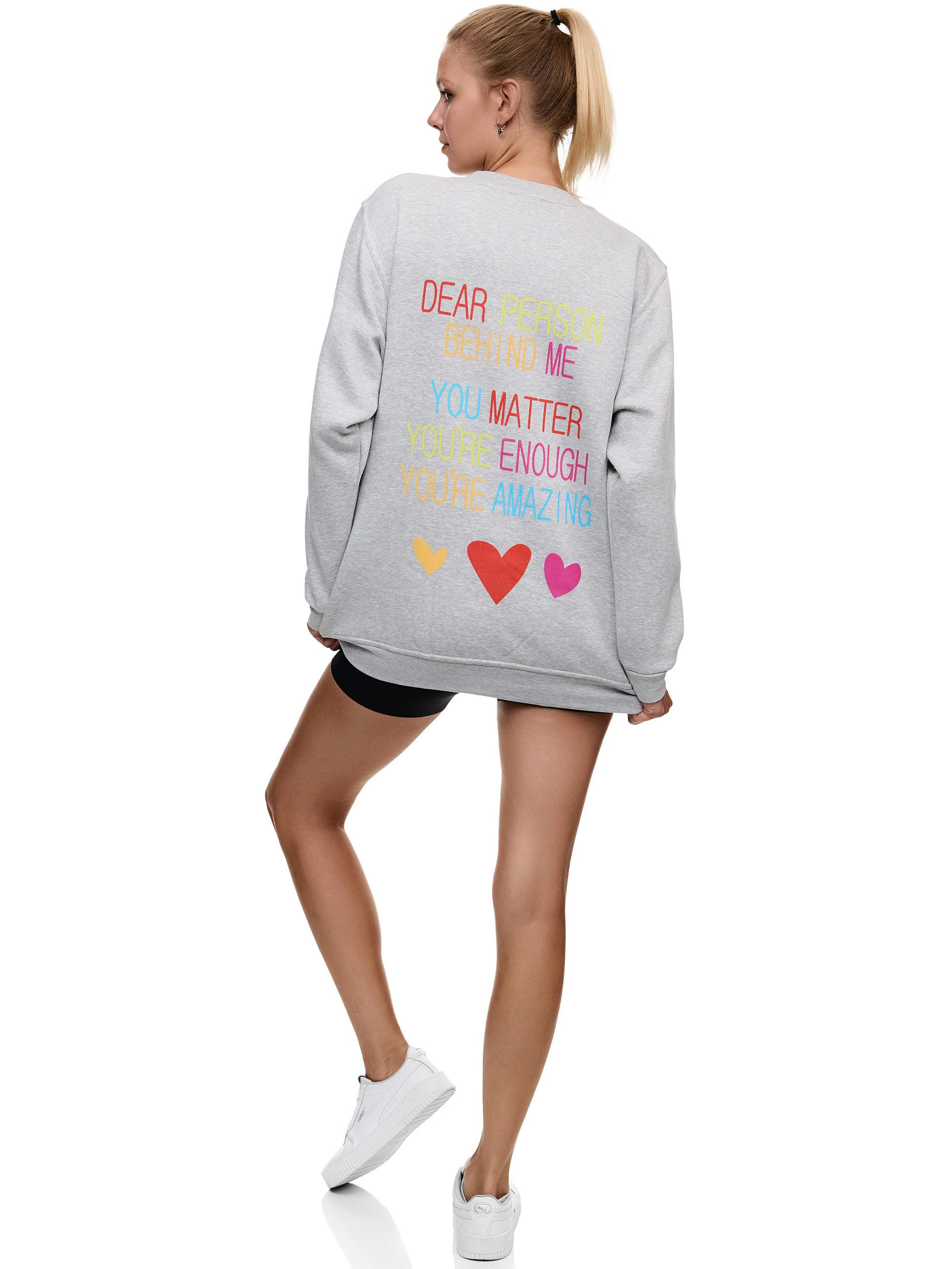 Worldclassca Sweatshirt Worldclassca Oversized Sweatshirt YOU MATTER Print Langarm Pullover