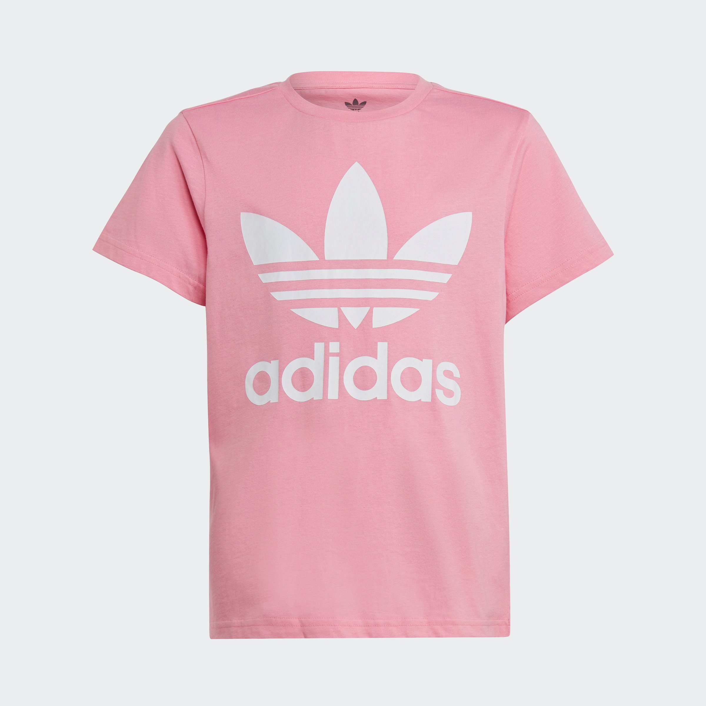 adidas Originals T-Shirt TREFOIL Pink Bliss / Unisex White TEE