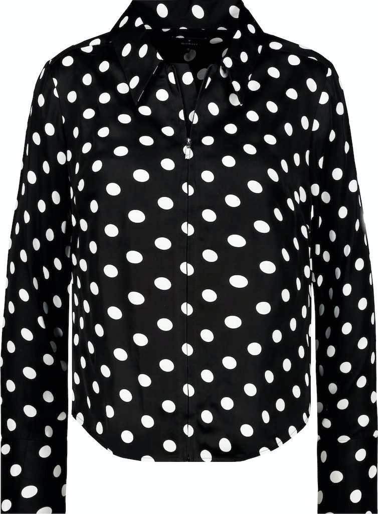Monari Blusenshirt Bluse schwarz gemustert