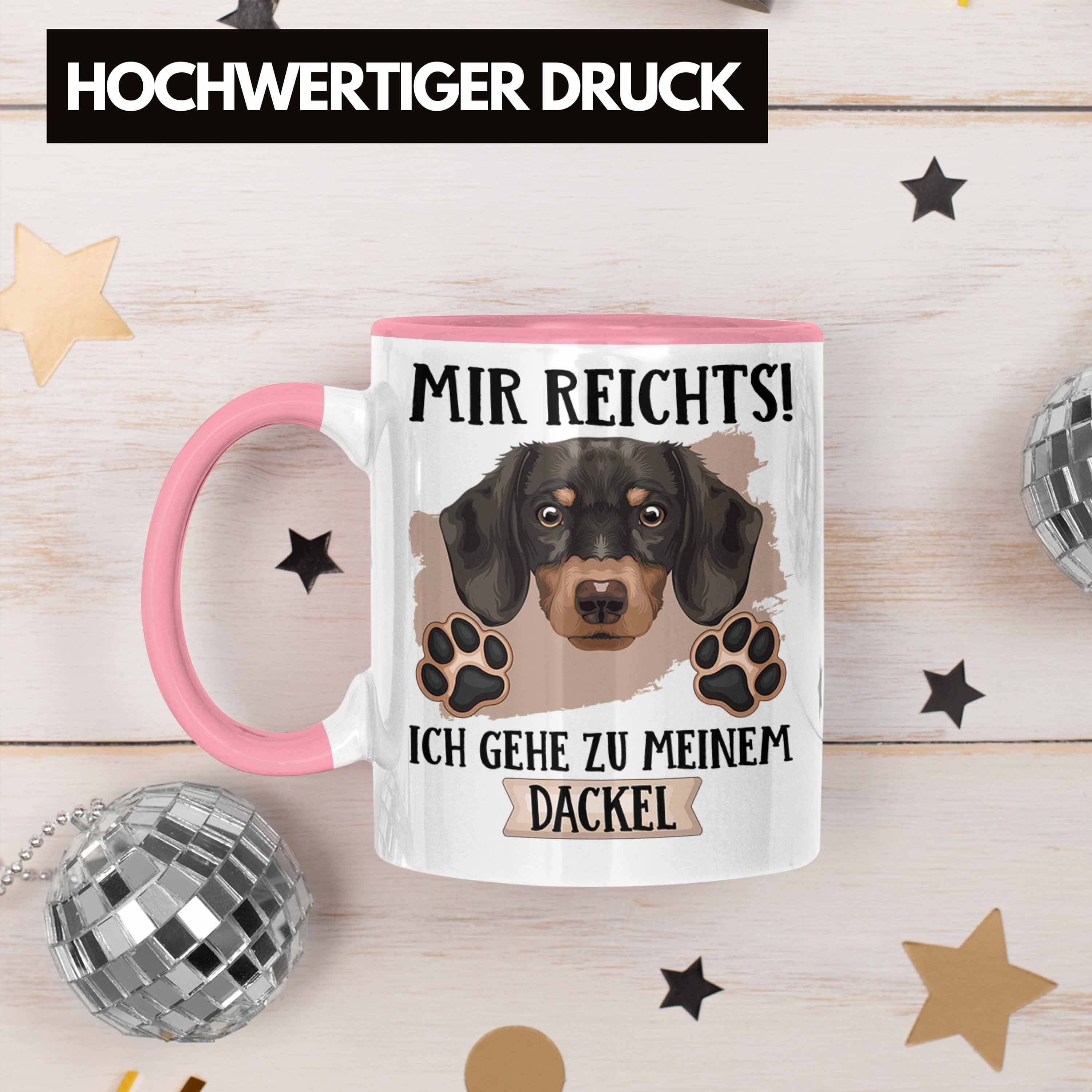 Mir Trendation Geschenk Rosa Reicht Tasse Lustiger Besitzer Dackel Geschenkidee Tasse Spruch