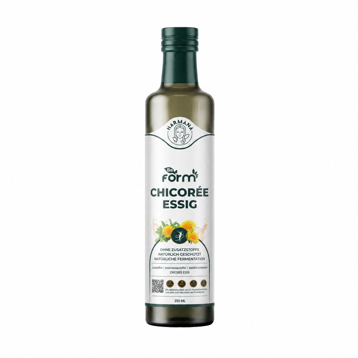 Harmana Essig Chicorée Essig - mit Mumijo Natürlich fermentiert, BeForm 250 ml, 250 ml, Ideal für einen bewussten und ausgewogenen Lebensstil