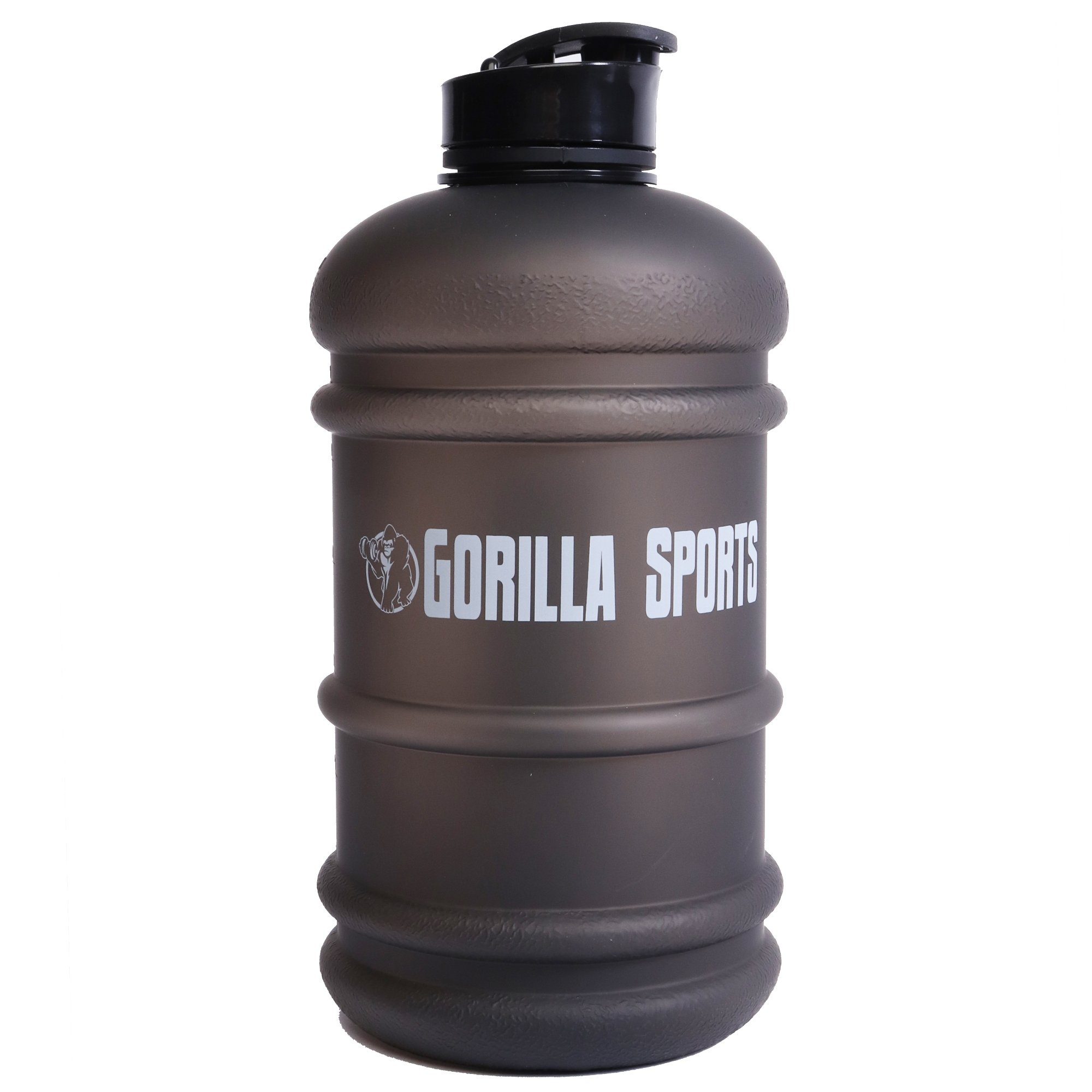 GORILLA SPORTS Trinkflasche Gallone, 2,2 Liter, BPA-Frei, Auslaufsichere, mit Griff, Sportflasche Schwarz