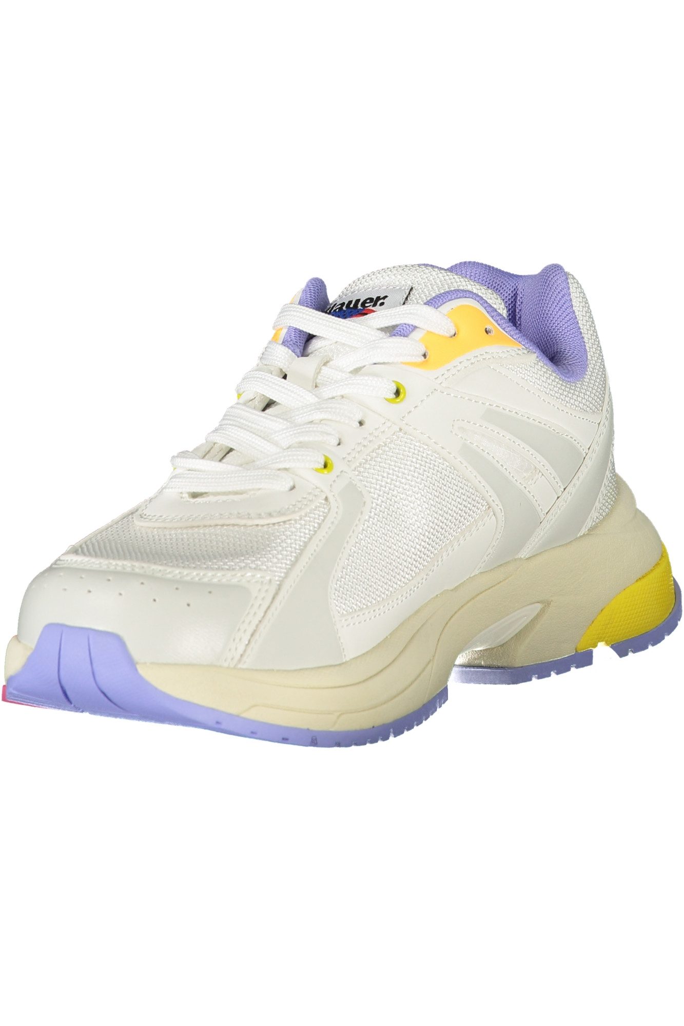Blauer Sneaker Damen-Sportschuh in Weiß mit bunten Details und