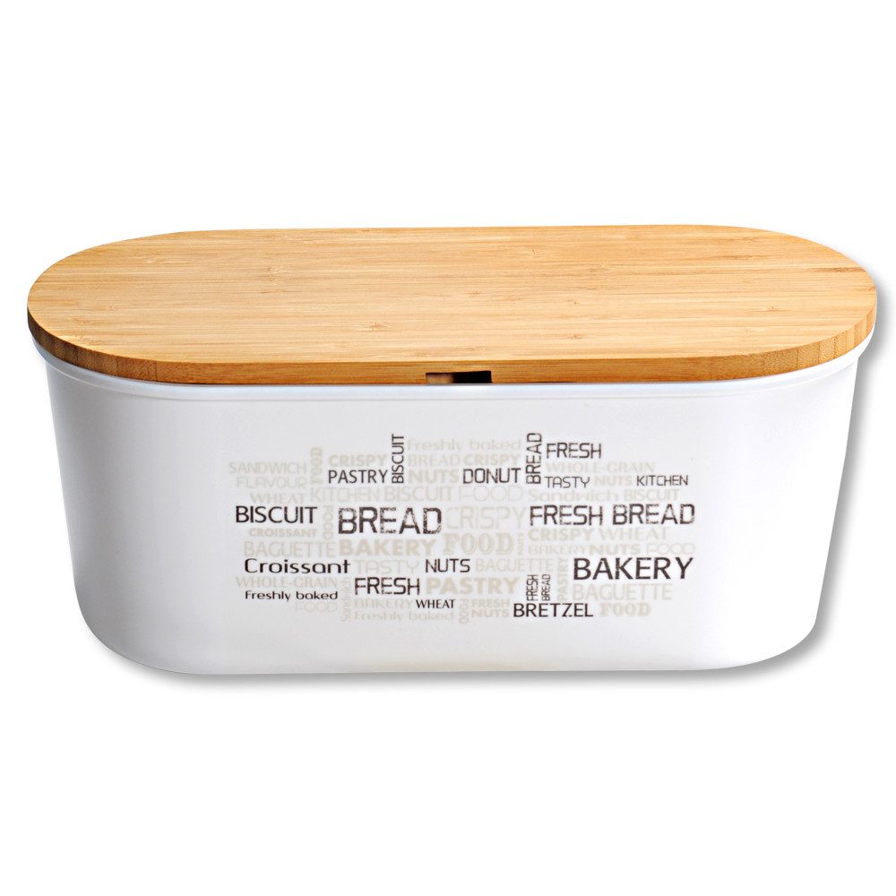KESPER® Brotkasten Brotbox, Bambus, Kunststoff, (1-tlg), Deckel als Schneidebrett verwendbar