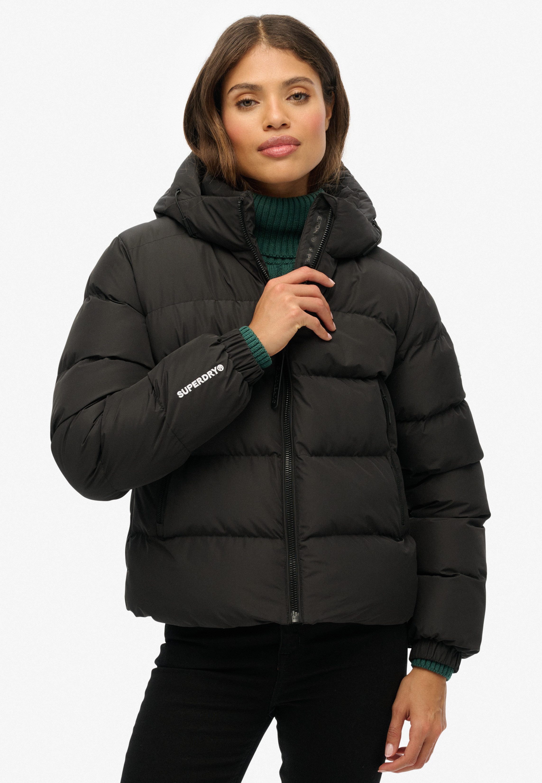 Superdry Steppjacke HOODED SPORTS PUFFER JACKET günstig online kaufen
