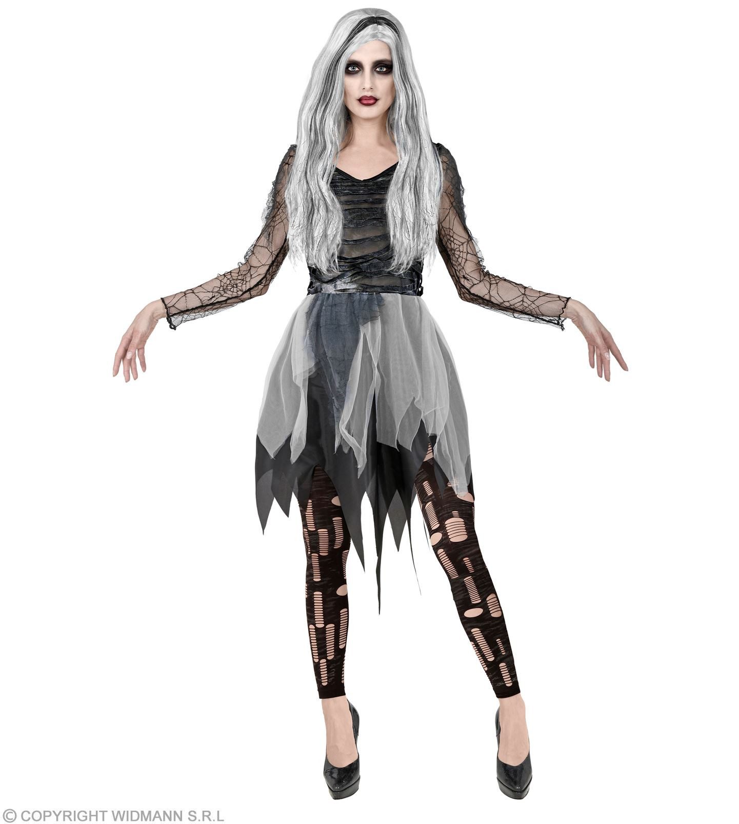 Widmann S.r.l. Kostüm Zerfetzte Zombie Leggings für Damen, Schwarz