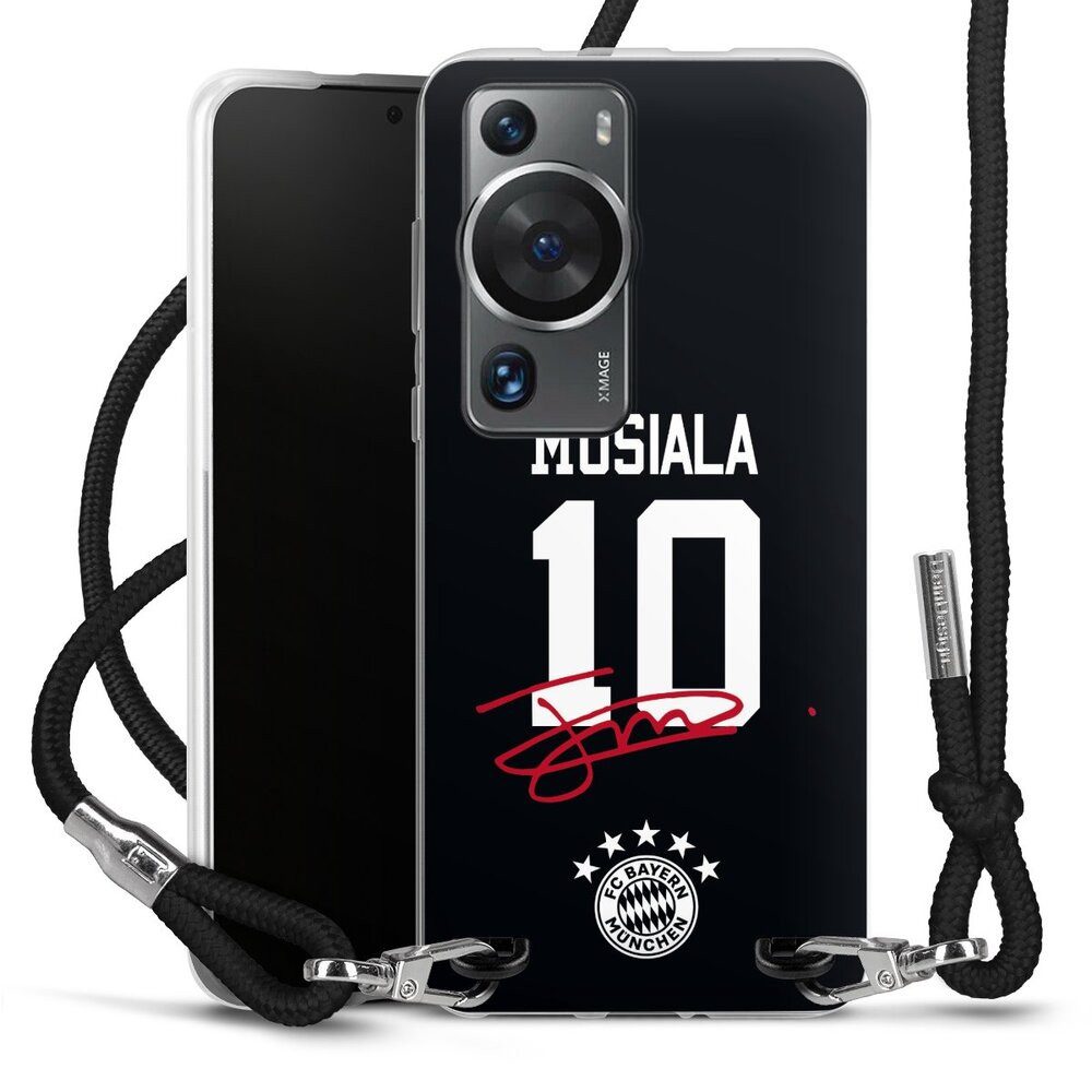 DeinDesign Handyhülle FC Bayern München Jamal Musiala FCB Musiala 10, Huawei P60 Pro Handykette Hülle mit Band Case zum Umhängen