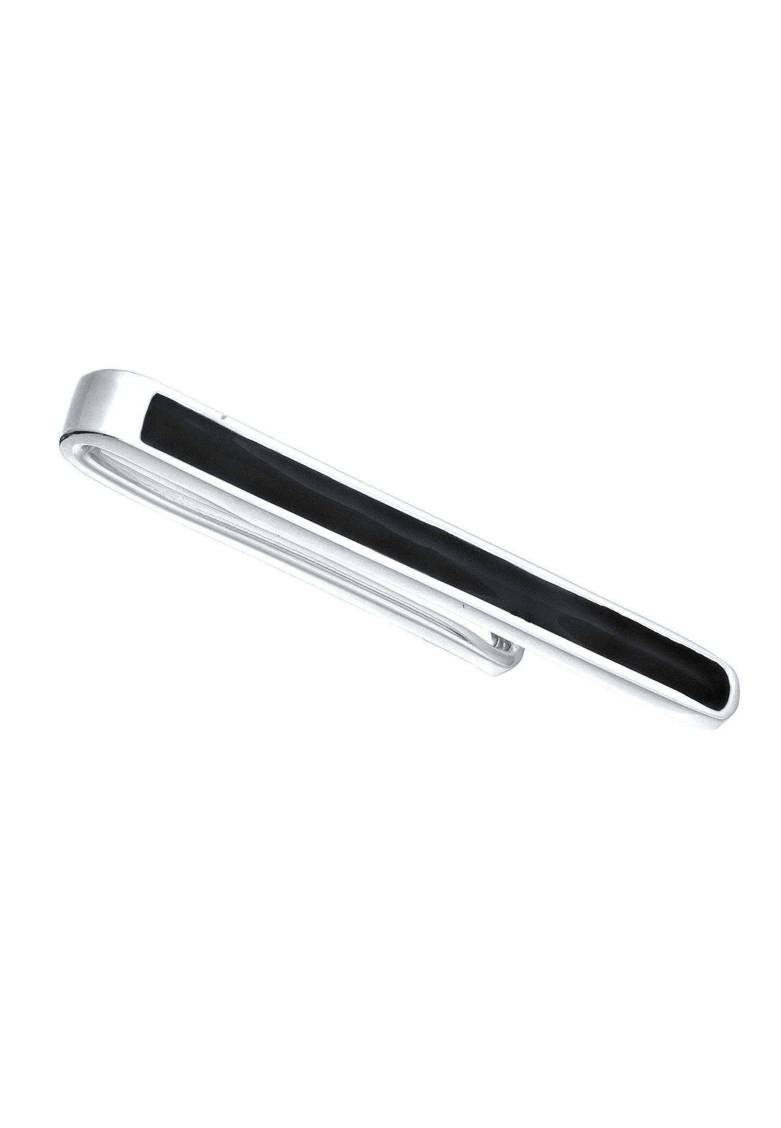 Kuzzoi Krawattennadel Krawattennadel Emaille schwarz 925 Sterling Silber