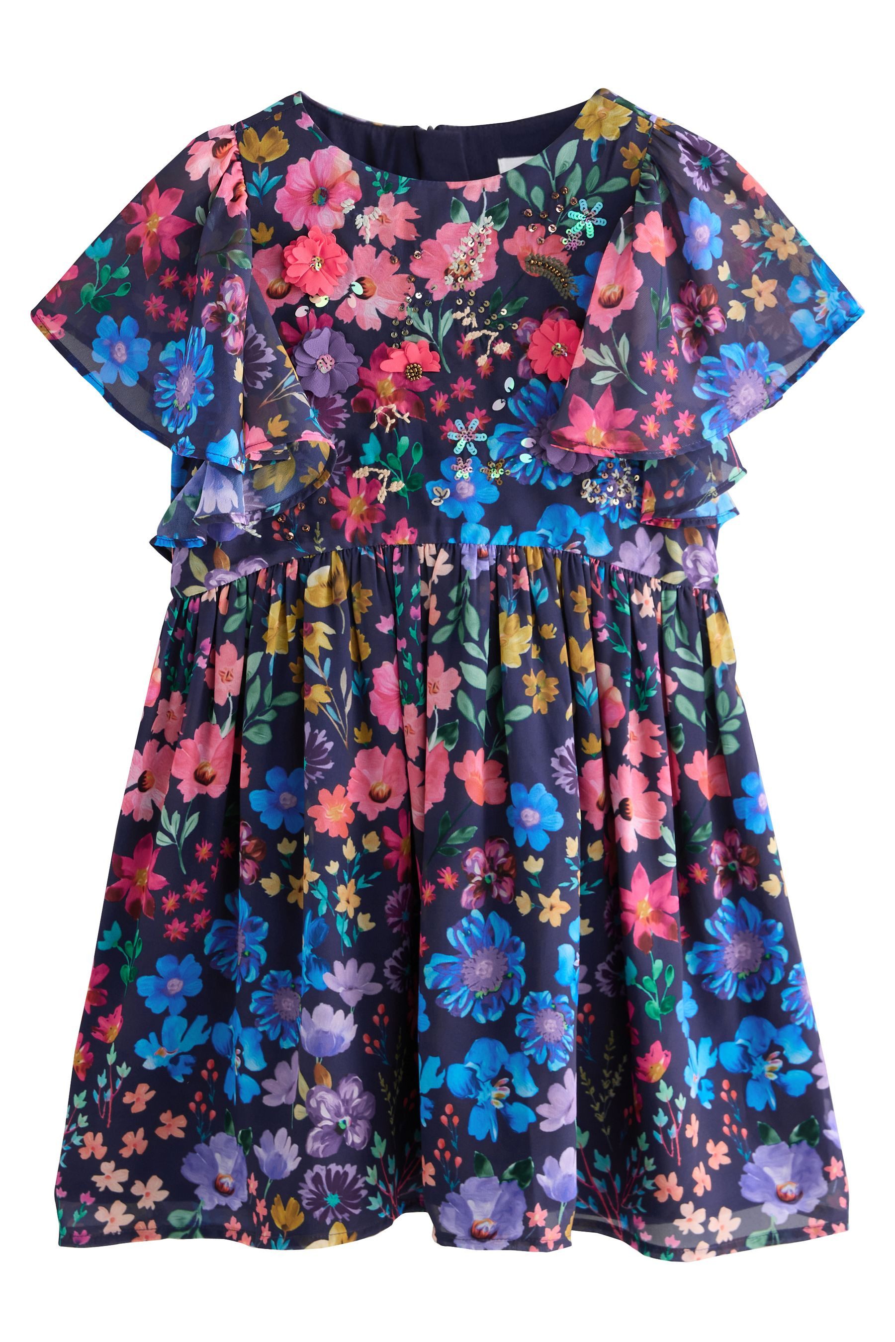 Next Partykleid Verziertes Kleid mit Engelsärmeln günstig online kaufen