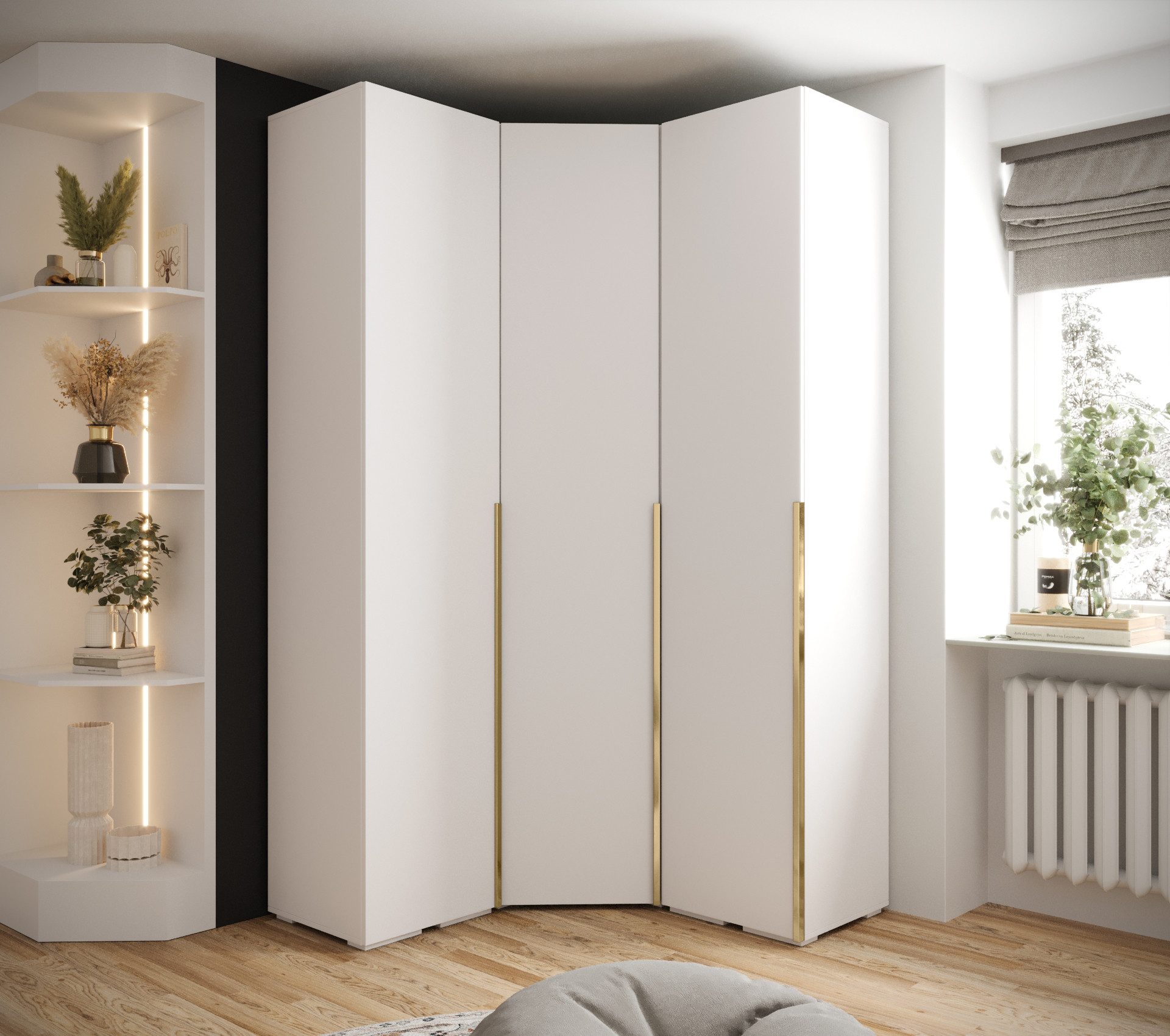 ABIKS MÖBEL Kompaktgarderobe INOVA 1 SATZ 4 Möbelset, Garderobe mit Kleiderstange und Regalen – Bild 2 von 5