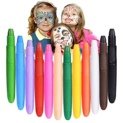 Diyarts Schminkstift (Gesichtsfarben Set, 12-tlg), Schminkstifte Kit Waschbar Kinderschminke