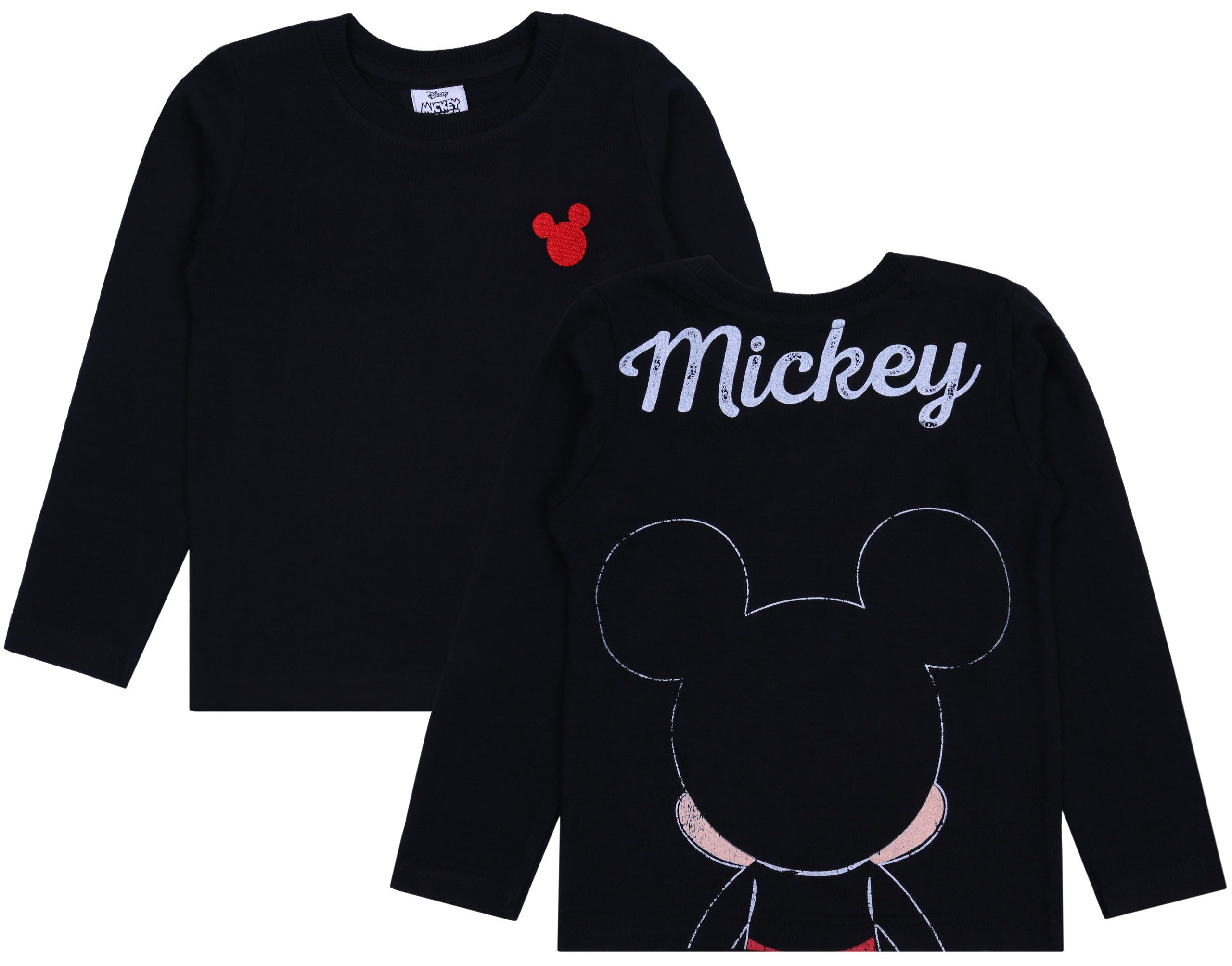 Sarcia.eu Langarmbluse Schwarze Jungen-Bluse mit langen Ärmel Mickey Mouse 6 Jahre