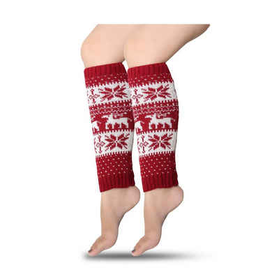 Sonia Originelli Norwegersocken 1 Paar Beinstulpen "Norweger" Weihnachtsmuster Überzieher Warm Onesize