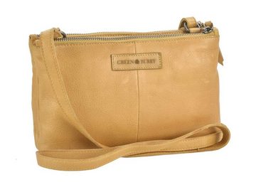 Greenburry Umhängetasche Soft Washed, Schultertasche 25x16cm mit 2 einzelnen Reißverschlussfächern