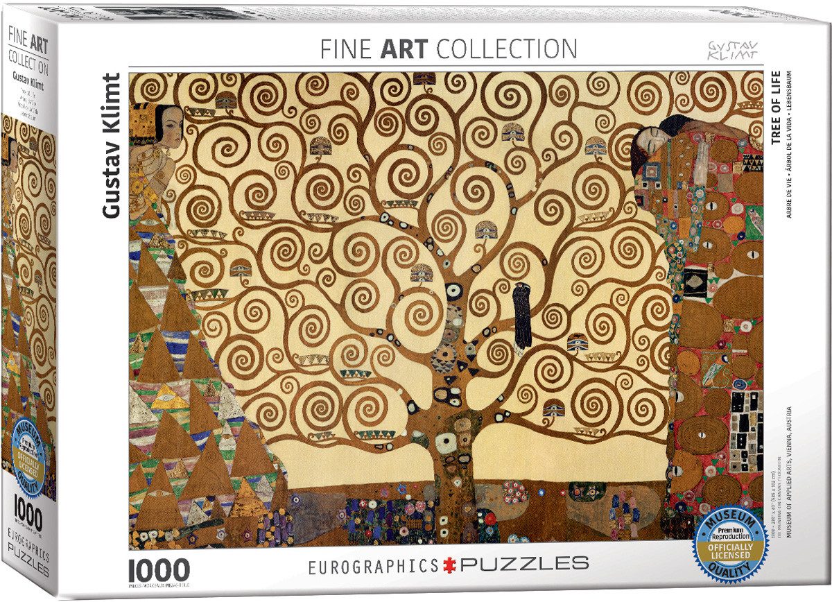 Puzzle 1000 Teile Puzzle - Puzzle - Gustav Klimt - Der Baum des Lebens, Puzzleteile