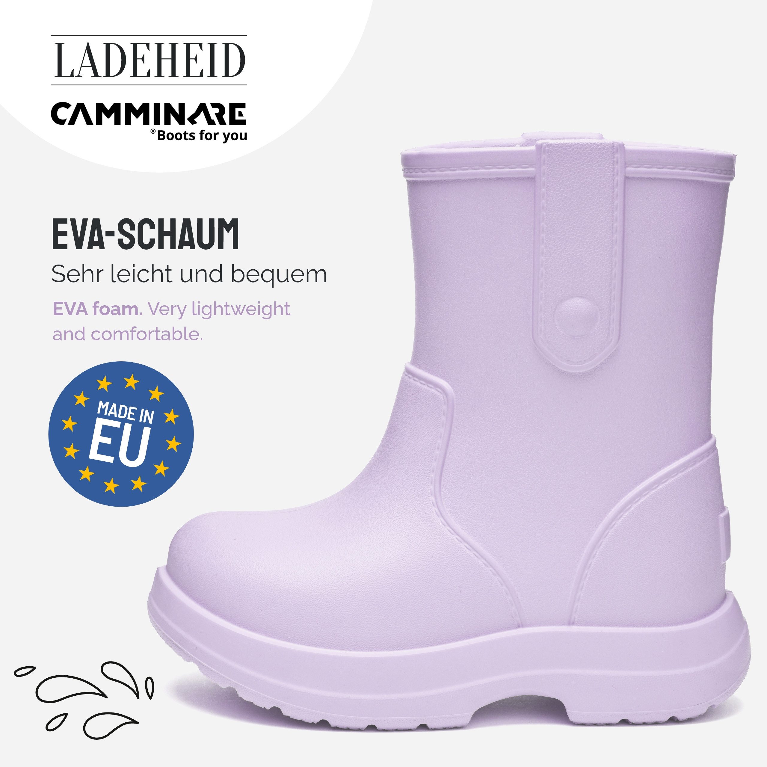 Ladeheid x Camminare Kinder aus leichtem EVA wasserdicht mit Design LA-CA-18 Gummistiefel – Bild 4 von 5