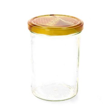MamboCat Einmachglas 12er Set Sturzglas 435 ml Carino Deckel mit Honigwabe incl. Rezeptheft, Glas