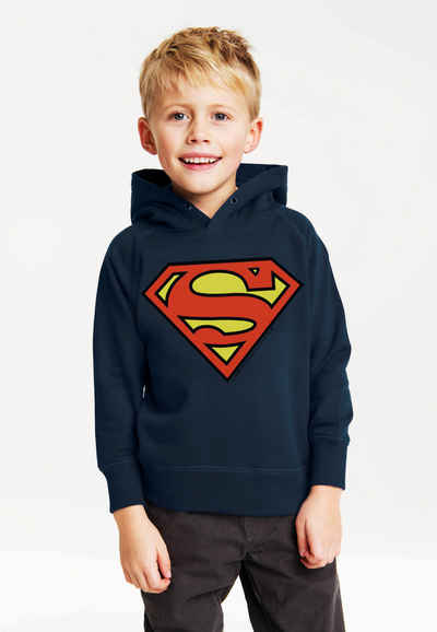 LOGOSHIRT Kapuzensweatshirt DC - Superman Logo Clean mit coolem Print
