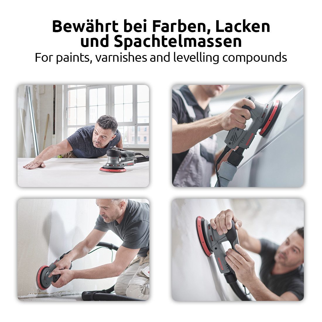 MioTools Schleifscheibe Ø 150 mm 9-Loch Klett-Schleifscheiben für Exzenterschleifer, Normalkorund, 50 Stk., K240 – Bild 4 von 5