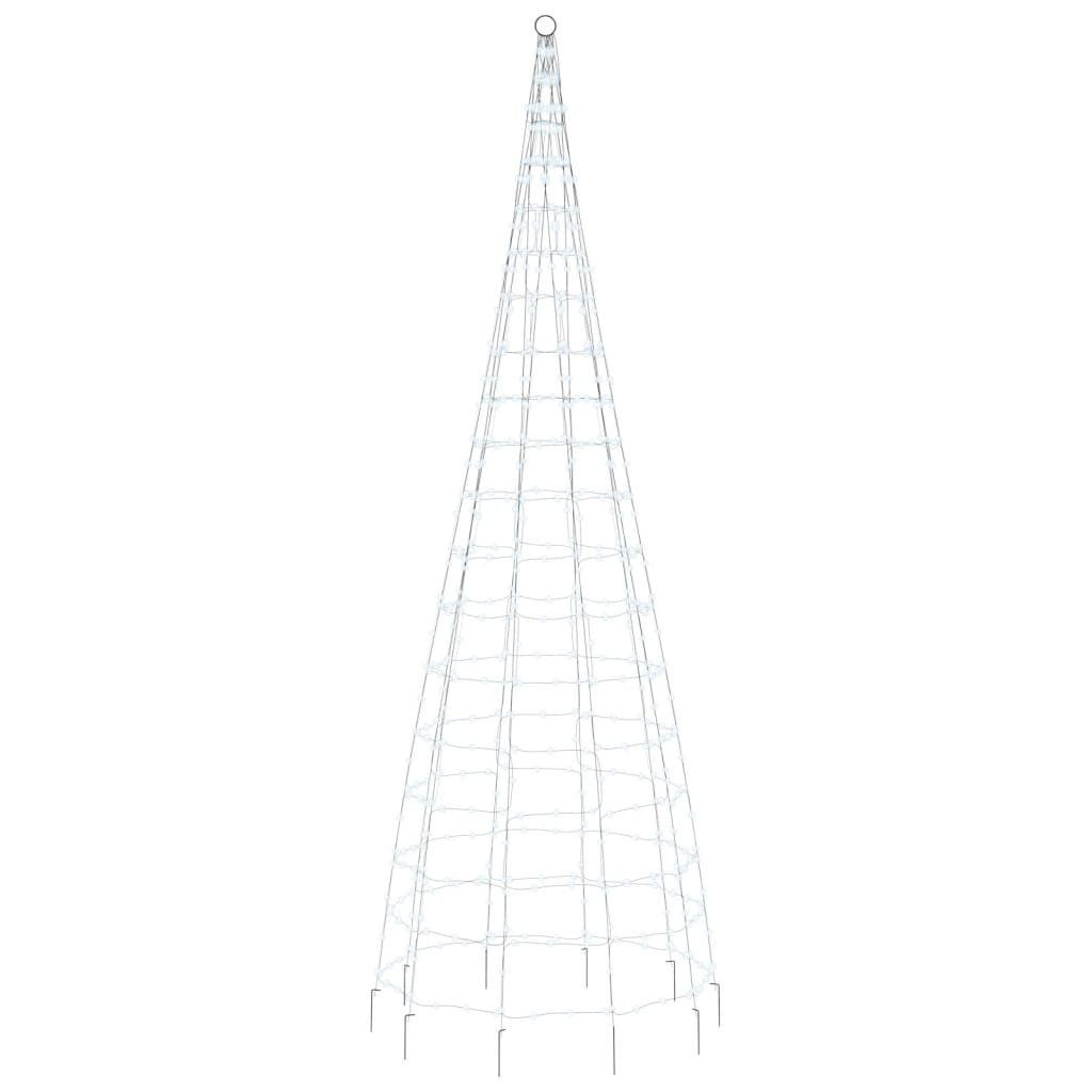 vidaXL Dekolicht 300 cm LED-Weihnachtsbaum für Fahnenmast 550 LEDs Kaltweiß 300 cm Auße