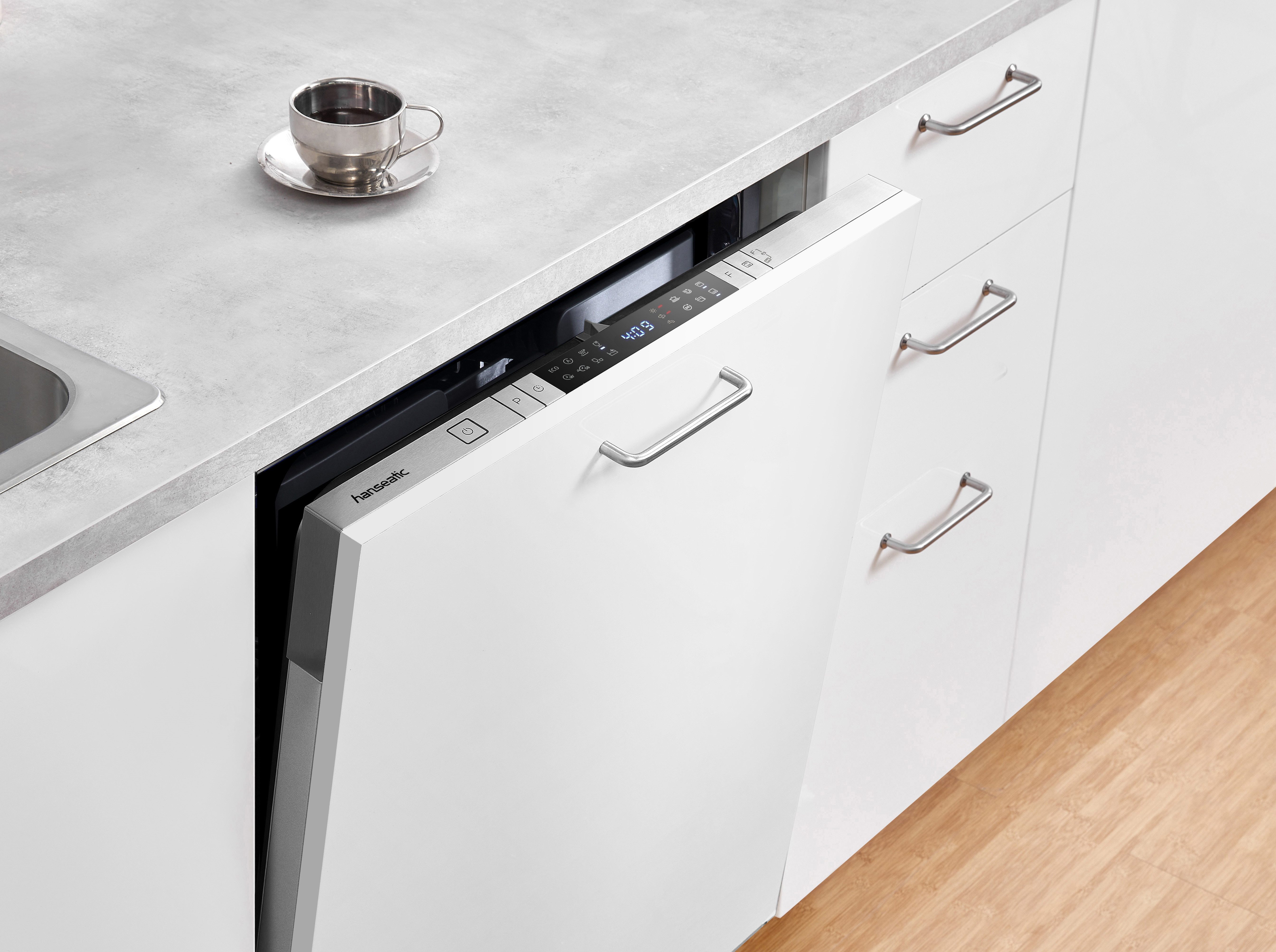 Hanseatic vollintegrierbarer Geschirrspüler HGVI6082A147913DS, 14 Maßgedecke, vollintegriert, mit höhenverstellbarem Oberkorb, mit 8 Programmen