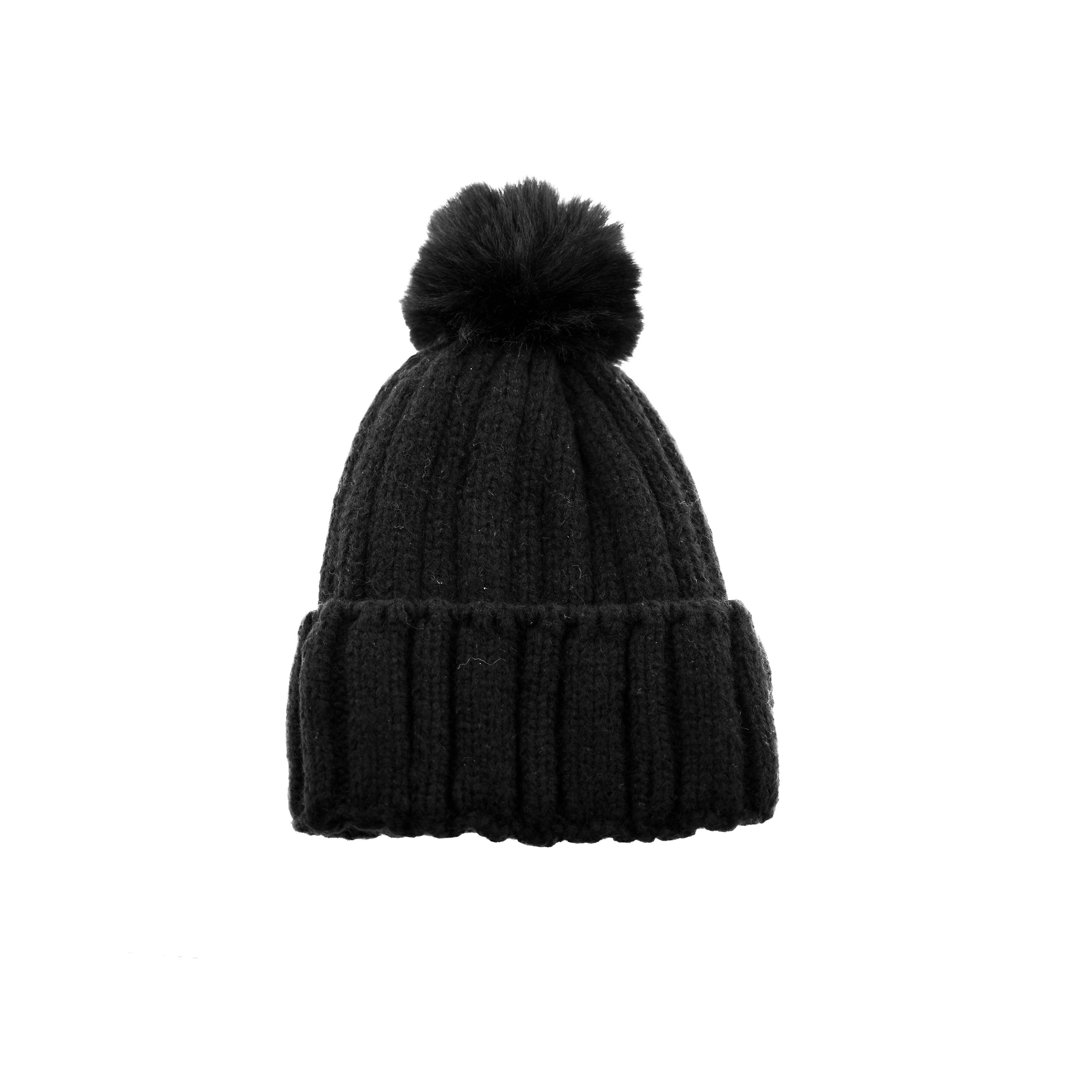 Bommelmütze Wintermütze mit Innenfutter für kalte Winter- Herbsttage Bommelmütze