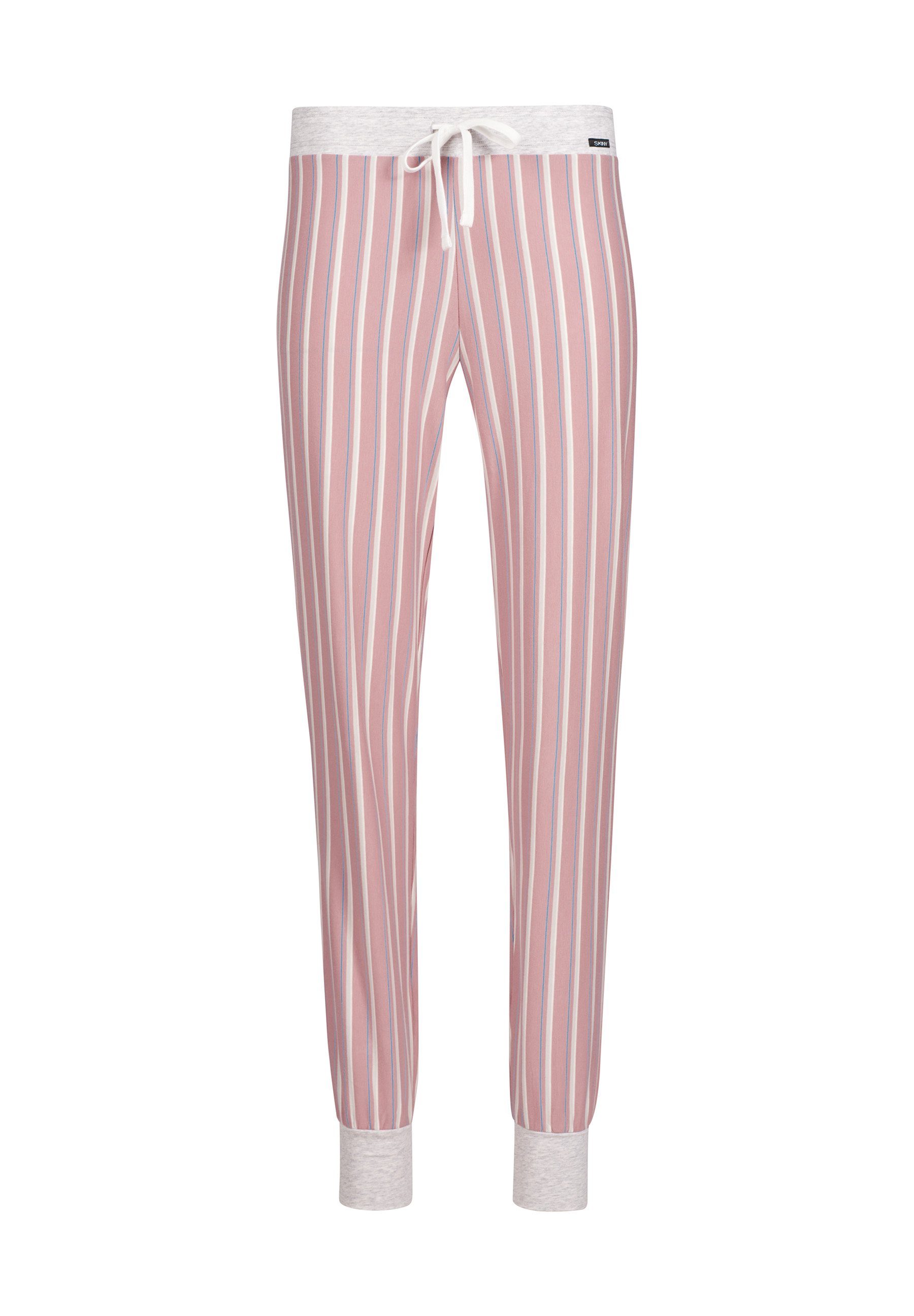 Skiny Schlafhose Night In Mix Match stripes & woodrose (1-tlg)