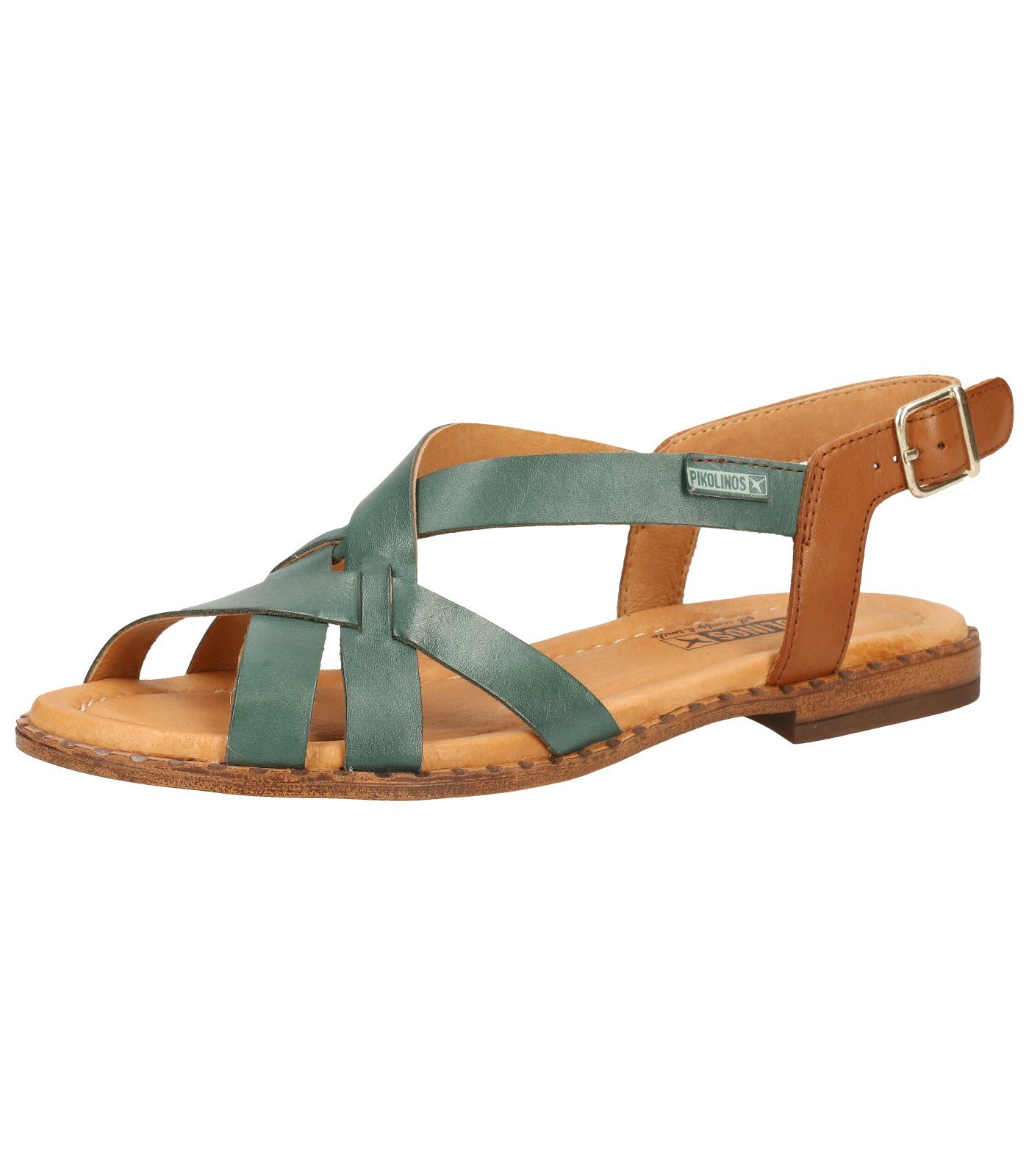 PIKOLINOS Sandalen Grün Leder Riemchensandalette