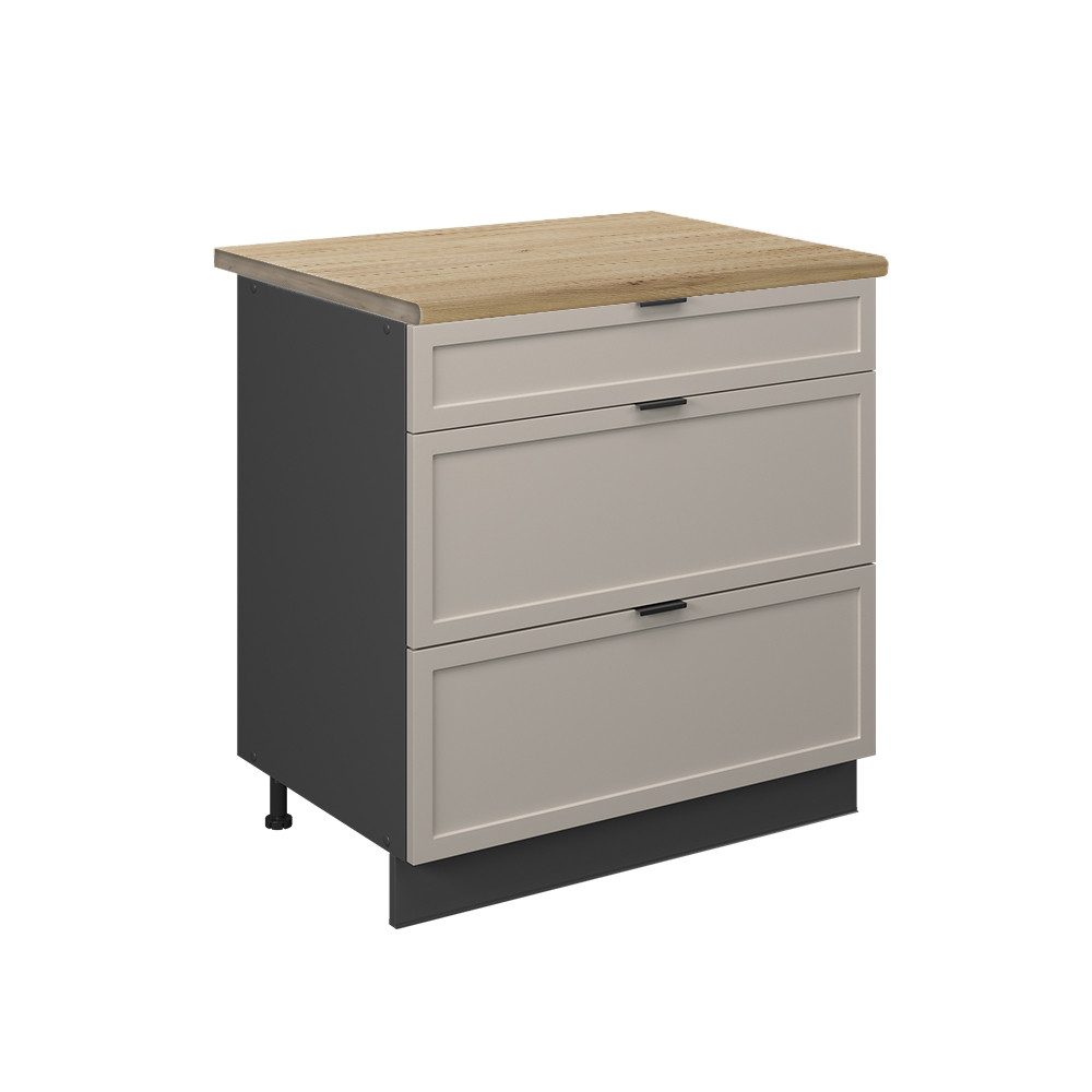 Vicco Unterschrank Fame-Line, GrauBeige/Anthrazit, 80 cm günstig online kaufen