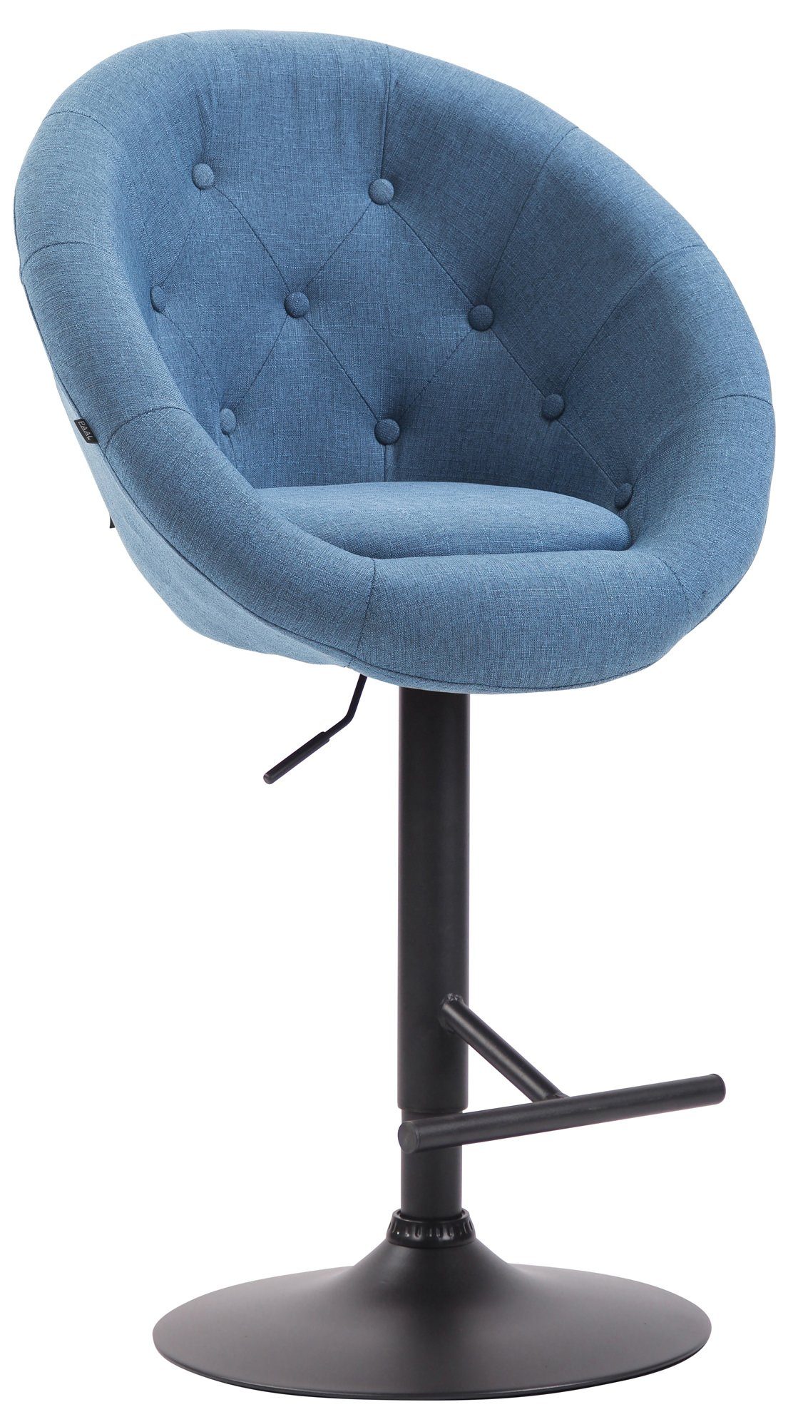 CLP Barhocker London V2 Stoff, höhenverstellbar und mit Fußablage