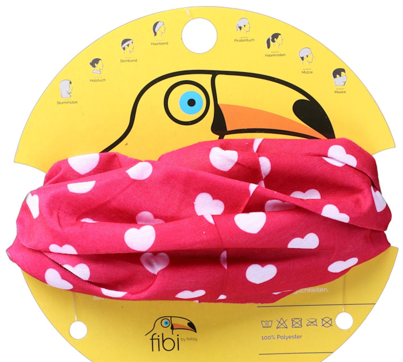 Fiebig Mütze & Schal Fiebig Multifunktionstuch Loop Zaubertuch Halstuch Räubertuch Schlauch (kein Set, 1-tlg)