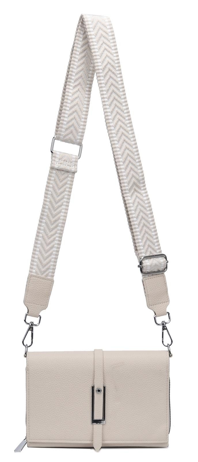 Schultertasche Damen CROSS OVER BODY Brusttasche Umhängetasche Clutch mit Geldbörse