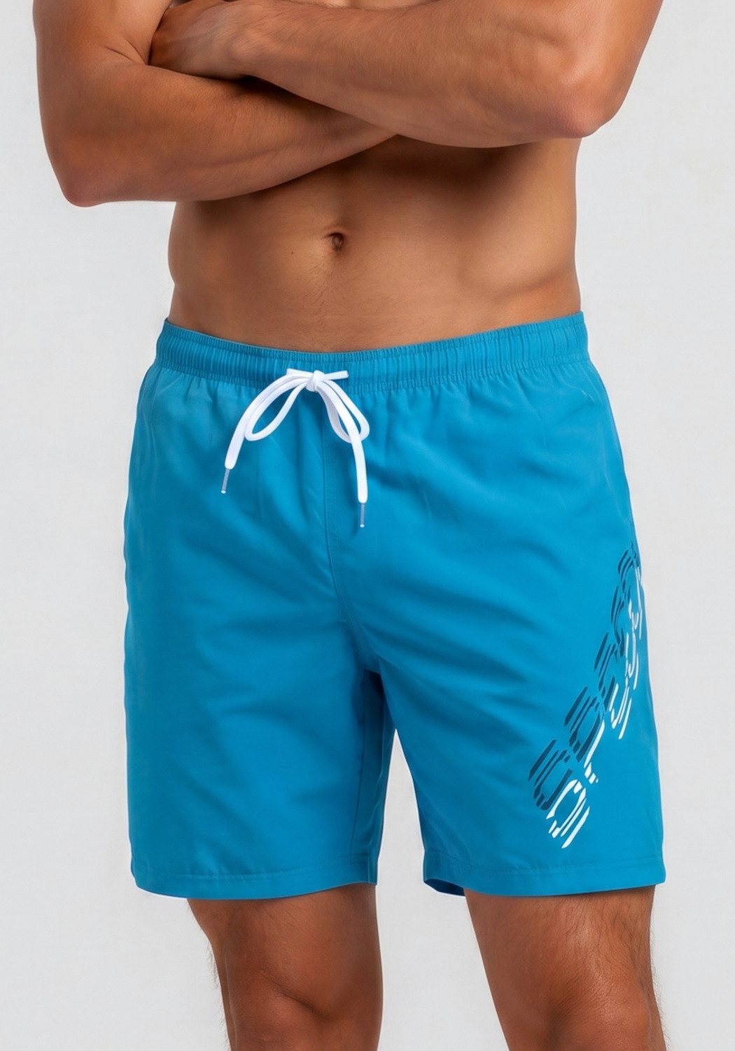 Speedo Badeshorts Hybrid Logo Badehose schnelltrocknend, chlorbeständig, mit Innenslip und Gesäßtasche