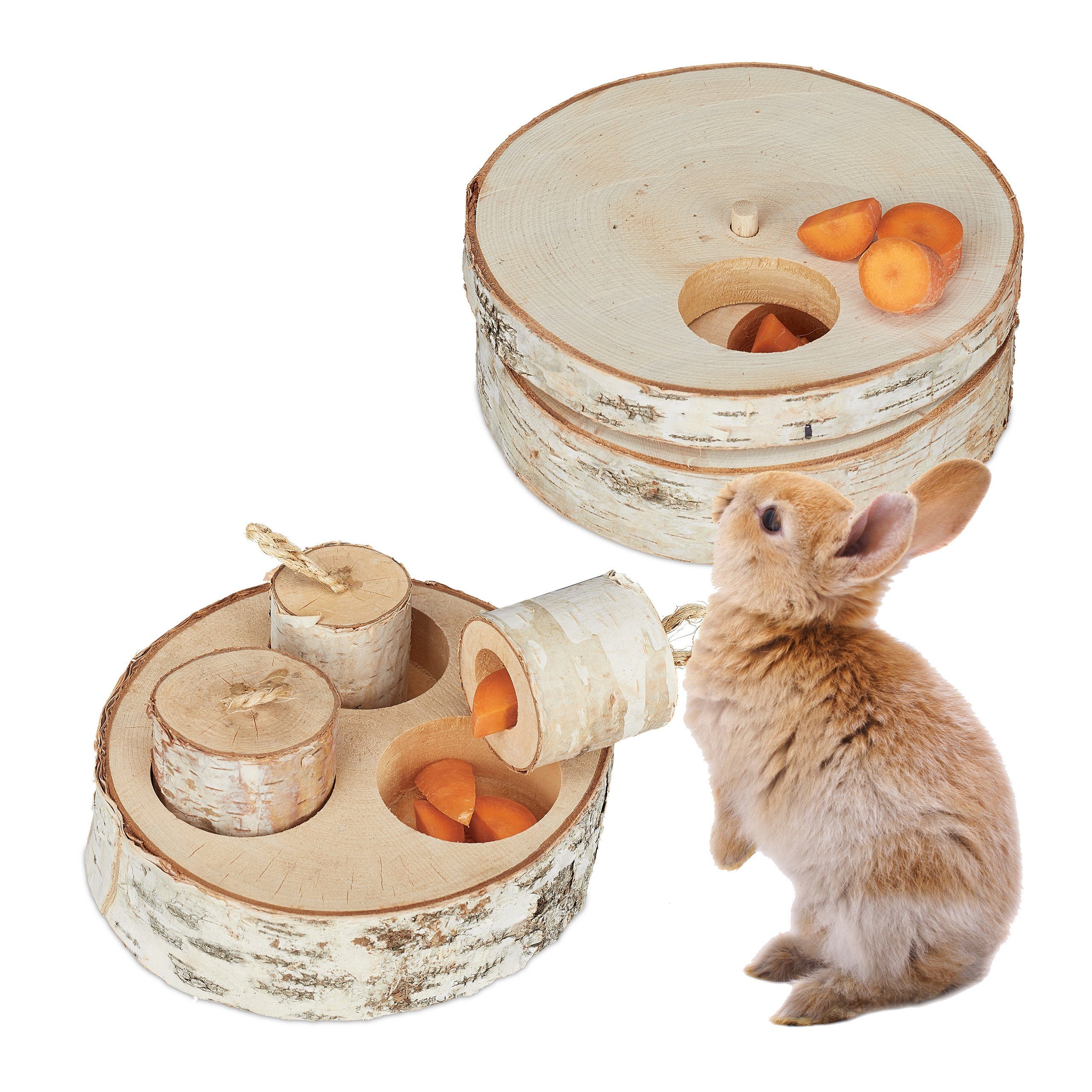relaxdays Tier-Intelligenzspielzeug »2 tlg. Kaninchen Spielzeug«, Holz  online kaufen | OTTO