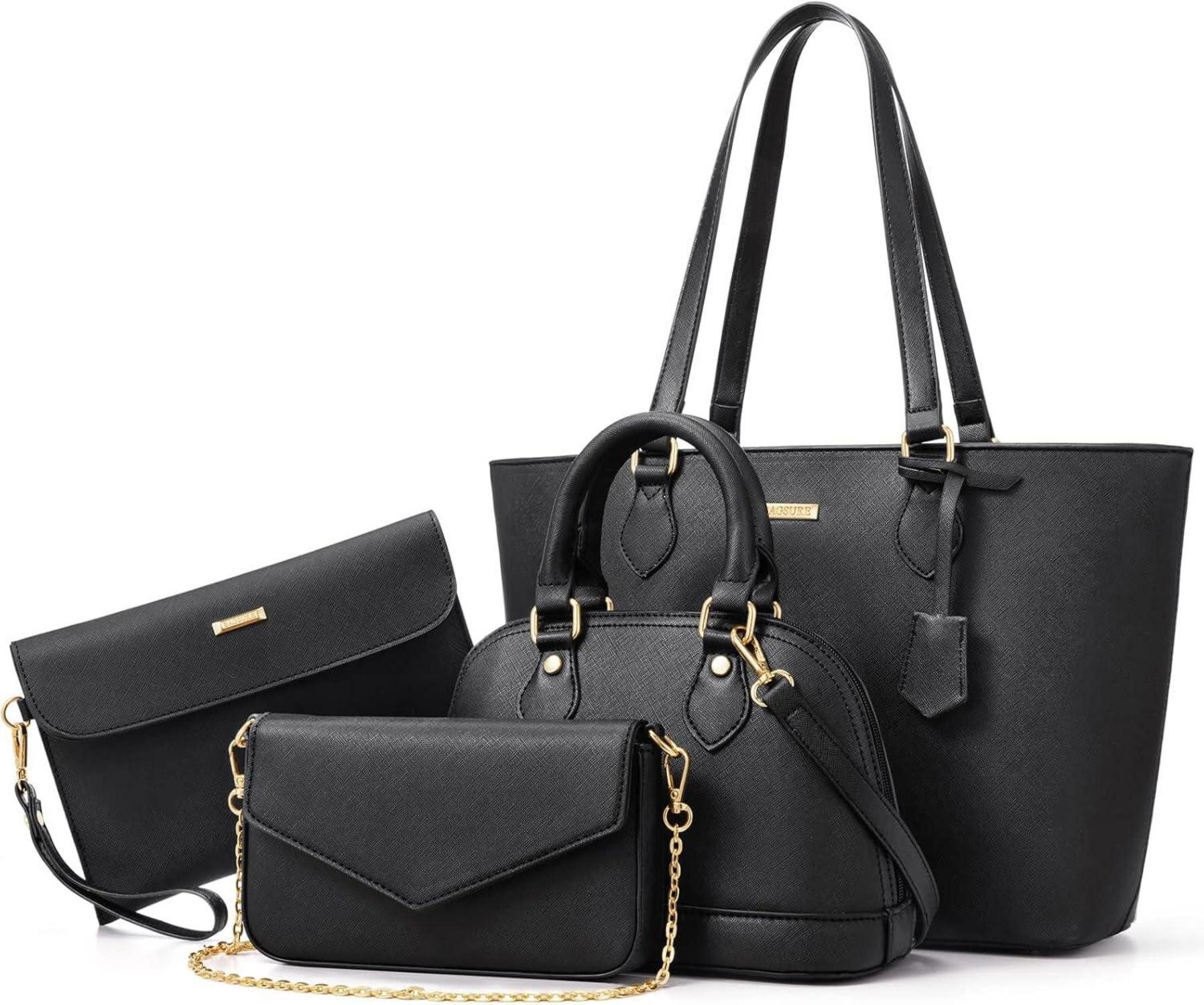 LuxusKollektion Handtasche 4-teiliges Handtaschen Set Damen günstig online kaufen