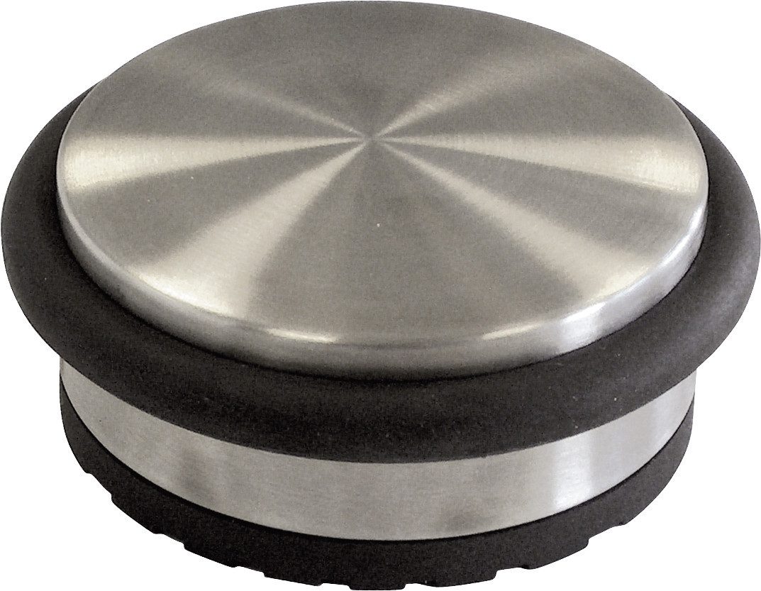 HSI Türstopper HSI Türstopper flach Ø 9,5 x 4 cm Edelstahl-Optik